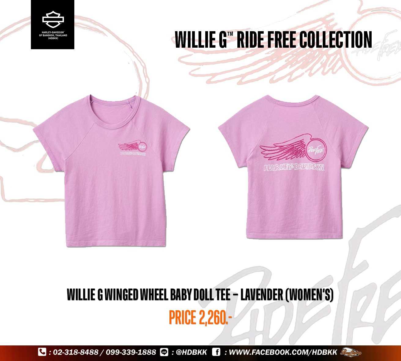 Harley-Davidson Willie G Winged Wheel Baby Doll Tee