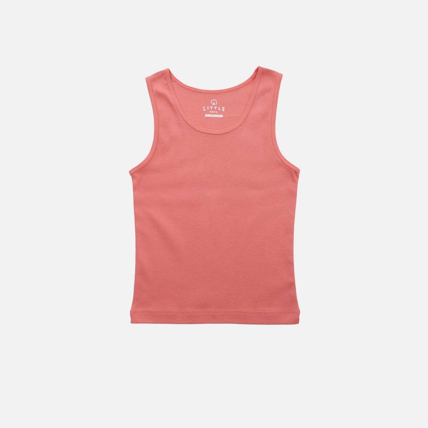 เสื้อกล้ามเด็ก Rib Tank - Deep Pink
