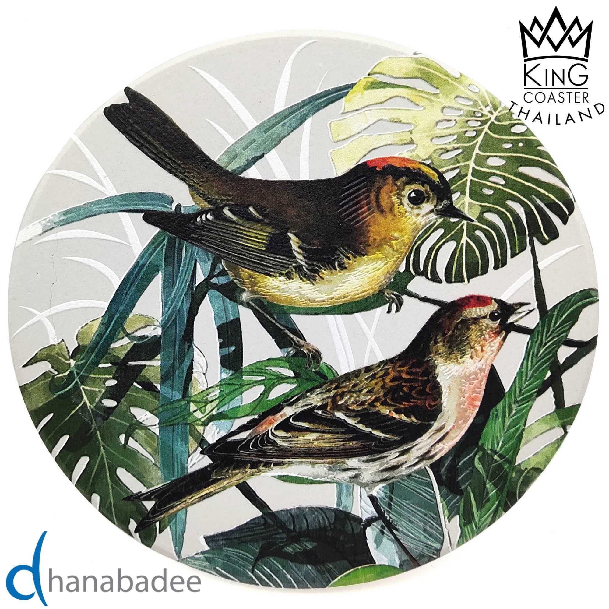 จานรองแก้ว D10033 จานรองแก้วซับน้ำ BIRD-03