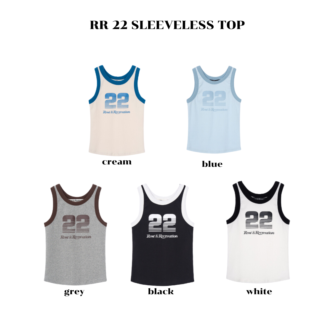 พร้อมส่ง Rest and Recreation เสื้อกล้าม 22 รุ่น RR 22 SLEEVELESS TOP