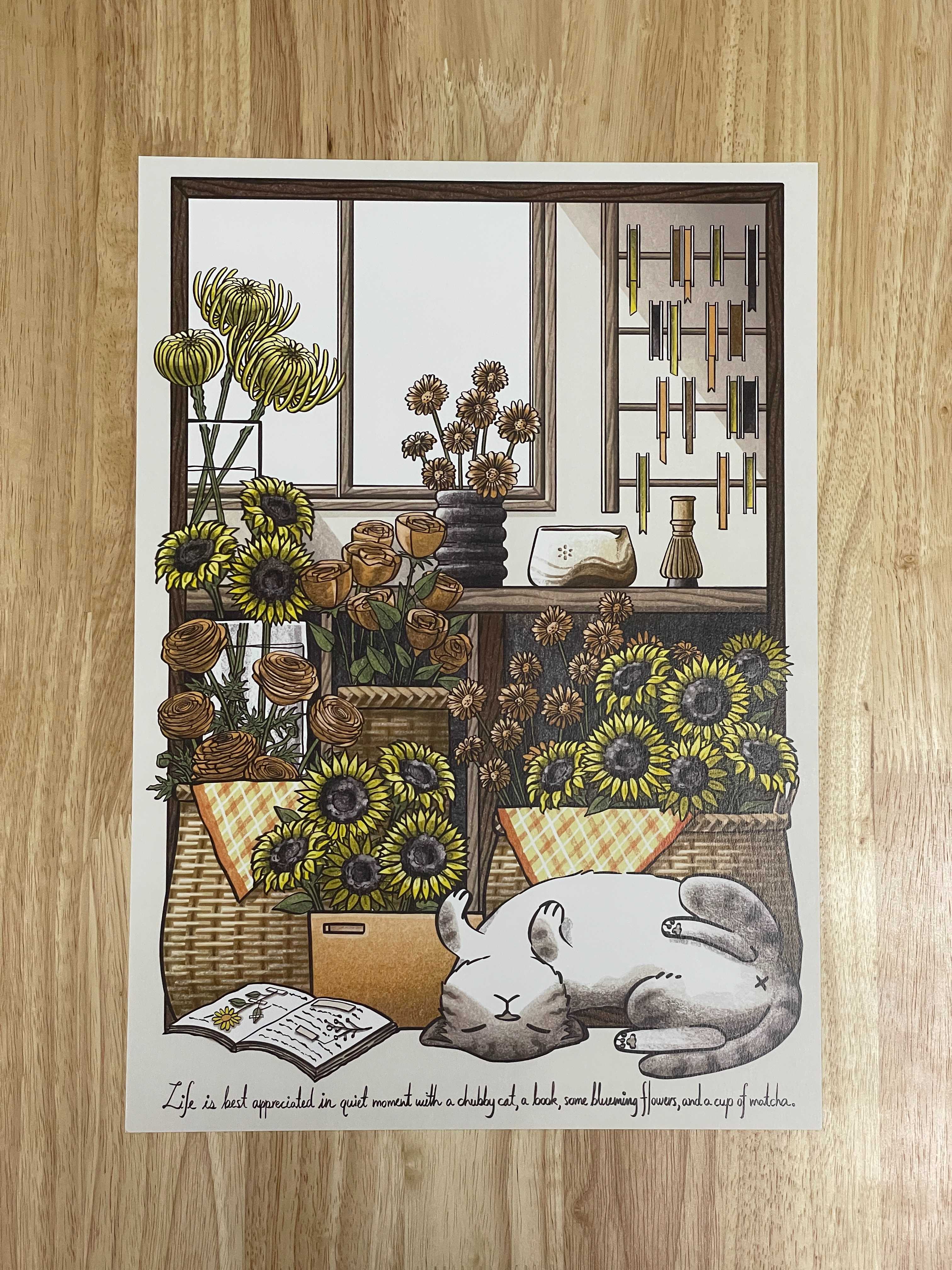 Art Print A3 - Sun Bathing