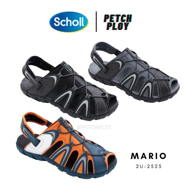 Scholl รุ่น Mario 2U-2523 รองเท้าแตะ Unisex สกอลล์ เทคโนโลยี Comfort Sandals (ปีผลิต 2023)