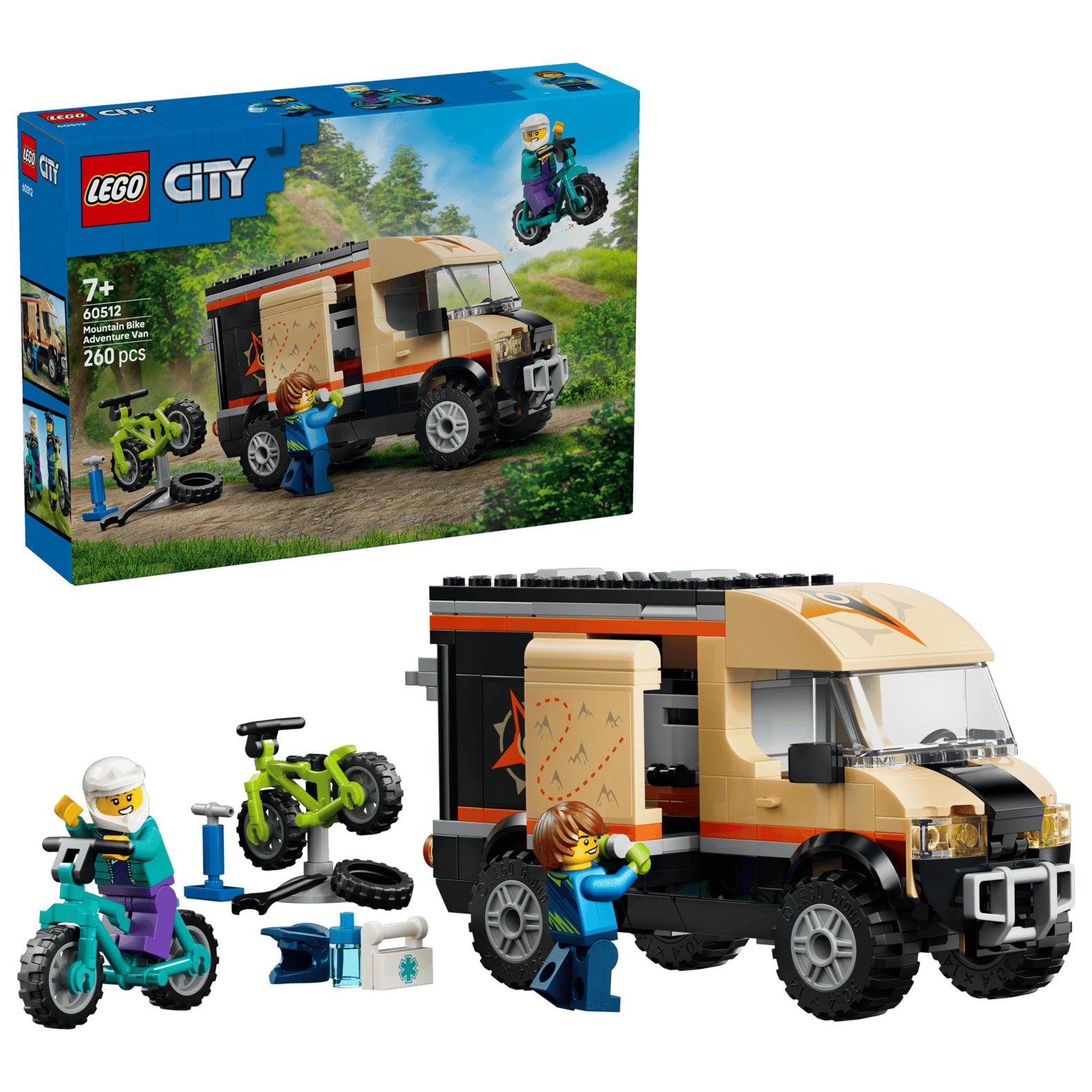 LEGO 60512 Mountain Bike Adventure Van(สินค้าซื้อแล้วไม่รับเปลี่ยนคืน)