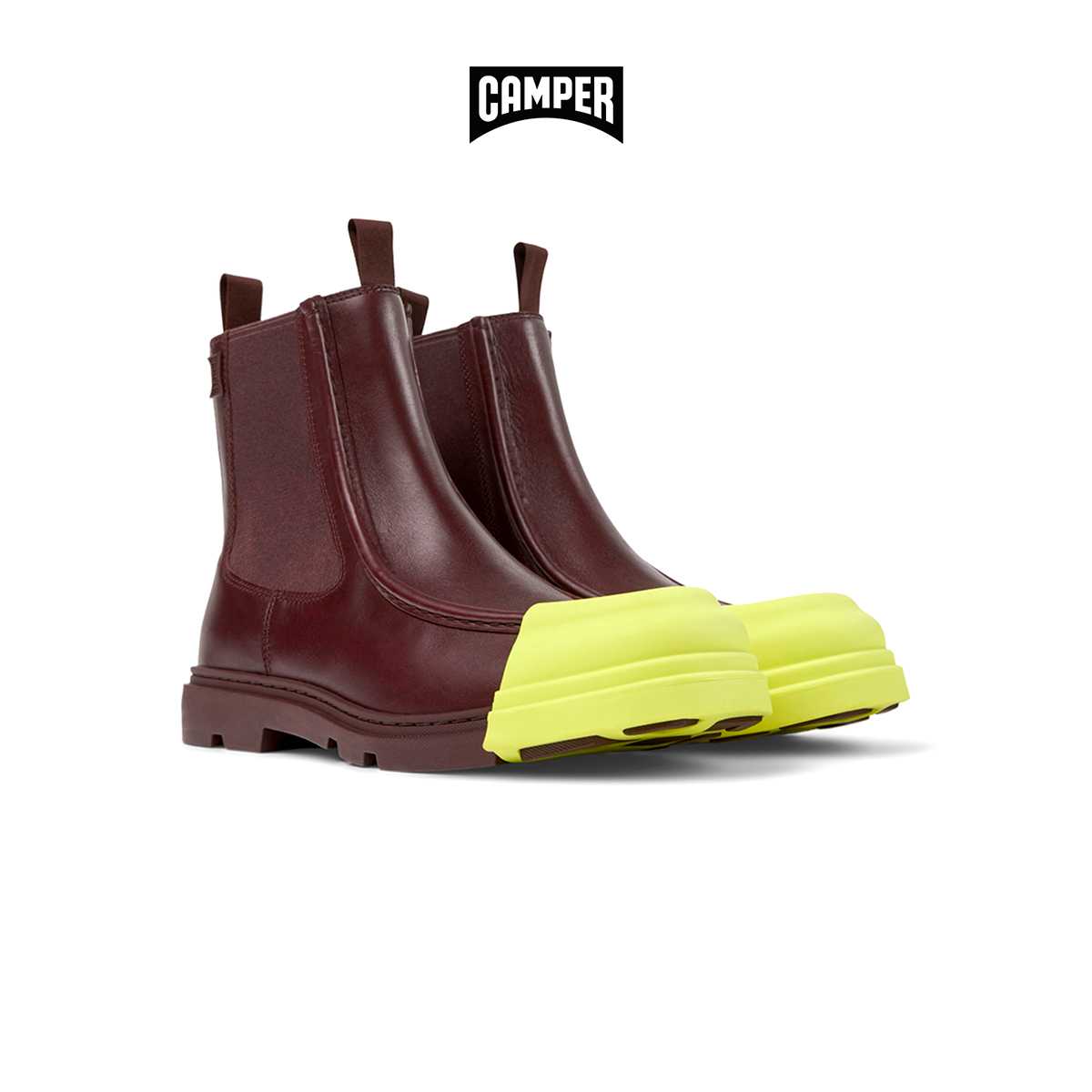 CAMPER รองเท้าบูท ผู้ชาย รุ่น Junction สีแดงเบอร์กันดี ( BOT -  K300509-002 )