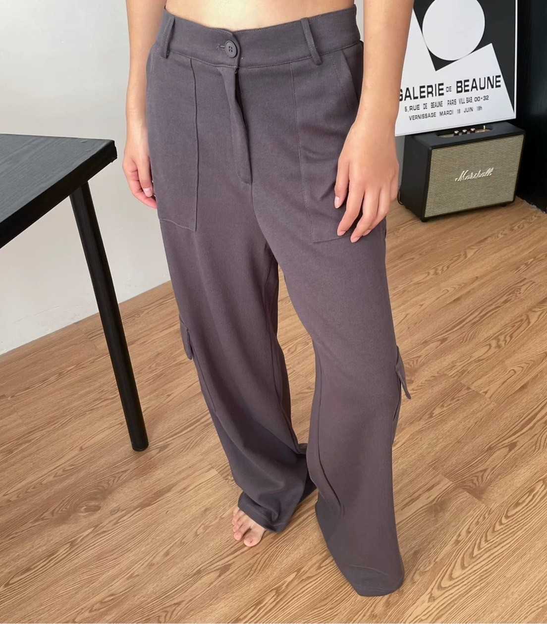 ( SALE ) STRAIGHT CARGO PANTS / สีน้ำตาล