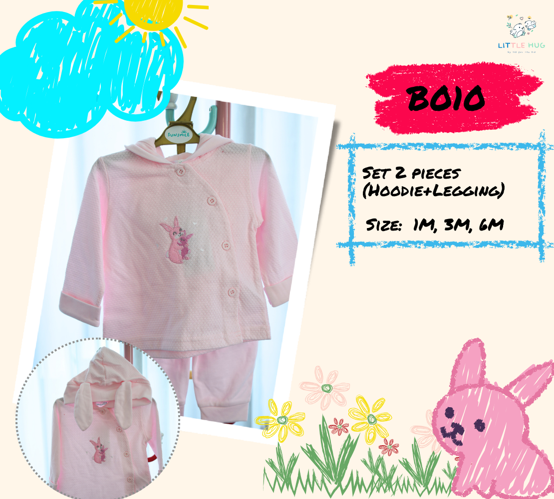 B010: Set 2 Pieces (Rabbit Hood + Pants)