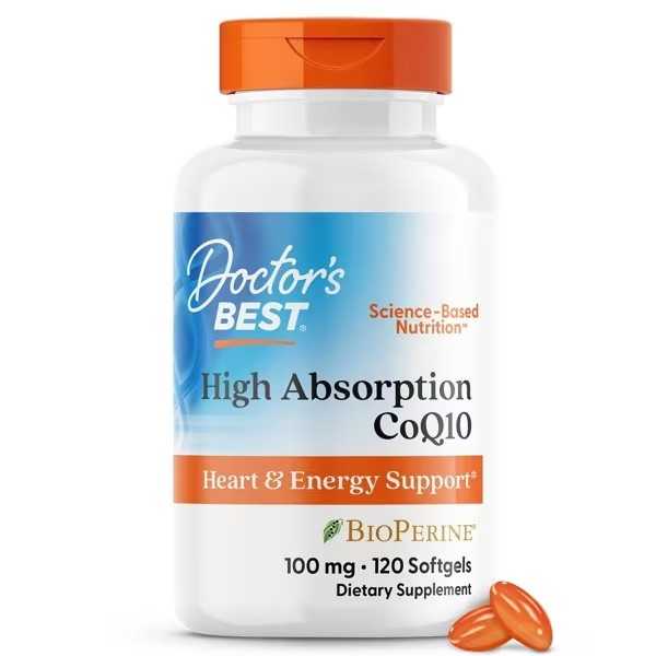 Doctor's Best, High Absorption Co Q10, 100 mg, 120 Softgels