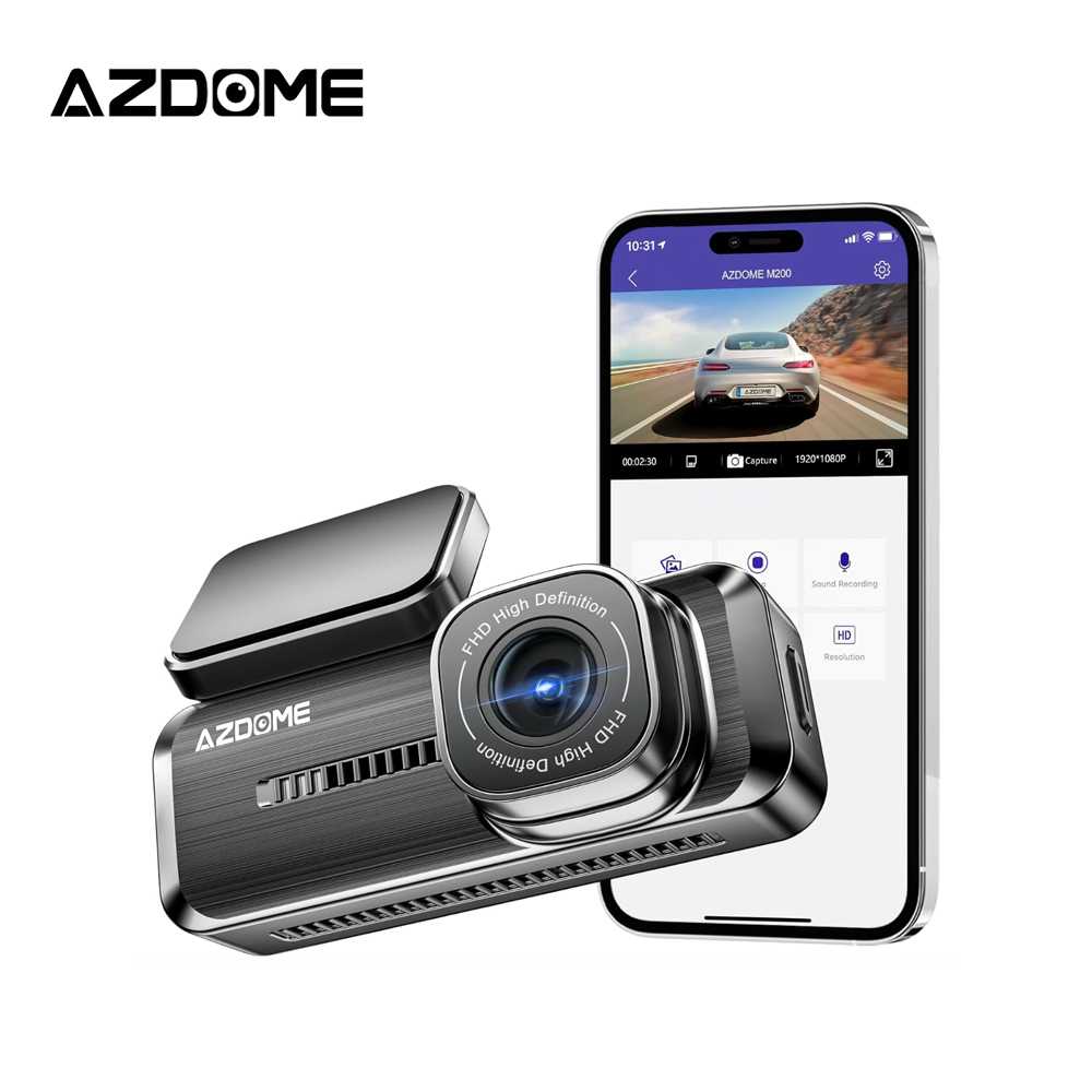 AZDOME M200 กล้องหน้ารถ Full HD 1080P WiFi