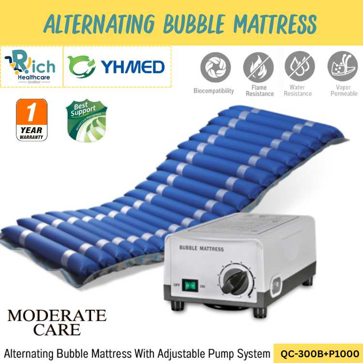 YHMED  ที่นอนลมสลับความดันพร้อมปั๊ม [รับประกันคุณภาพที่นอนลม 1 ปี / ปั๊มลม 2ปี]