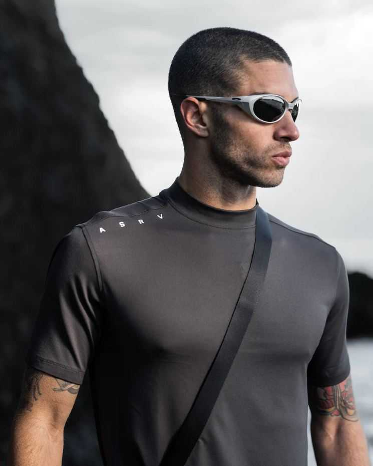 เสื้อแขนสั้น ASRV #12 / ผ้าโพลีฯ ผสมสเปนเด็กซ์ ใส่ออกกำลังกาย ผ้านิ่มใส่สบาย ระบายอากาศได้ดี