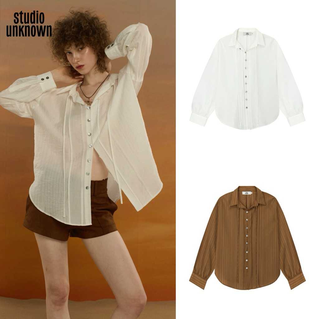 STUDIO UNKNOWN - Chloe Boho Shirt  เสื้อเชิ้ตแขนยาวตีเกล็ดลำตัว