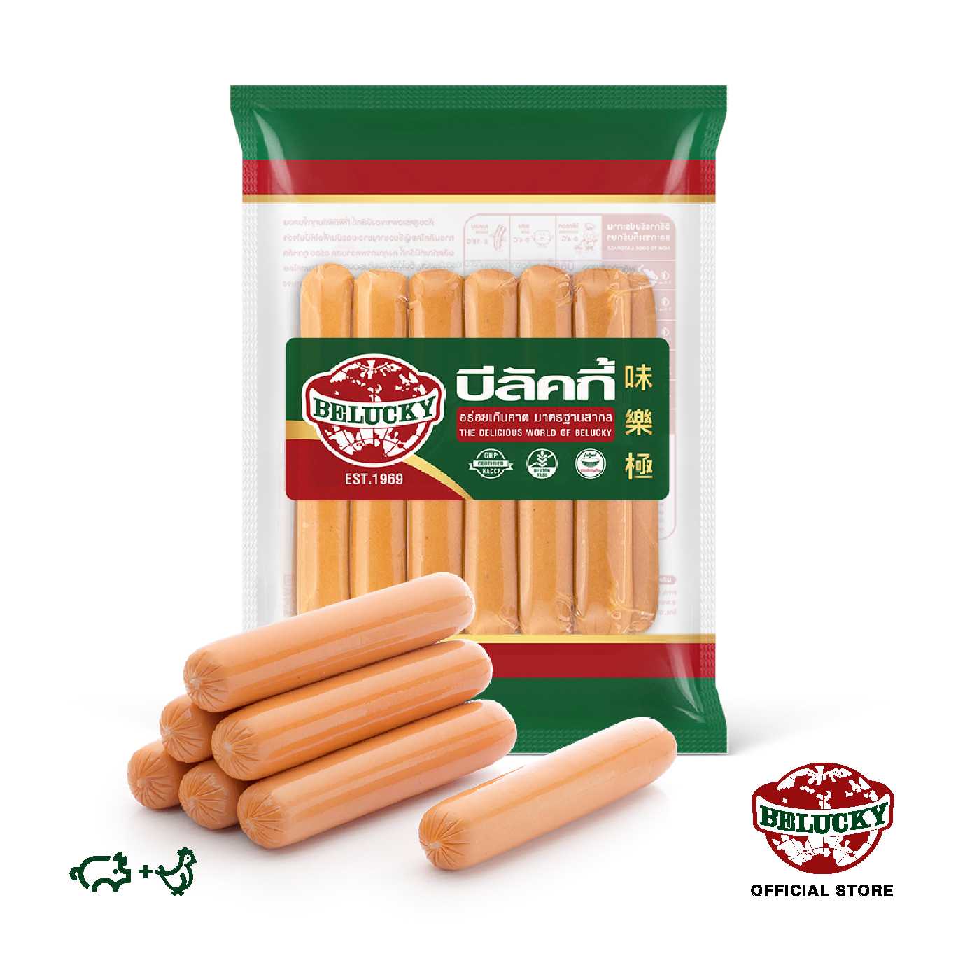 Hotdog 6 inches Jumbo  ฮอทดอก 6 นิ้ว จัมโบ้ (1,000 g)