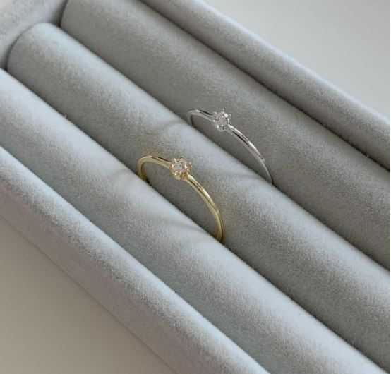 A.piece  แหวนเงินแท้ [all silver 925] handcrafted diamond ring