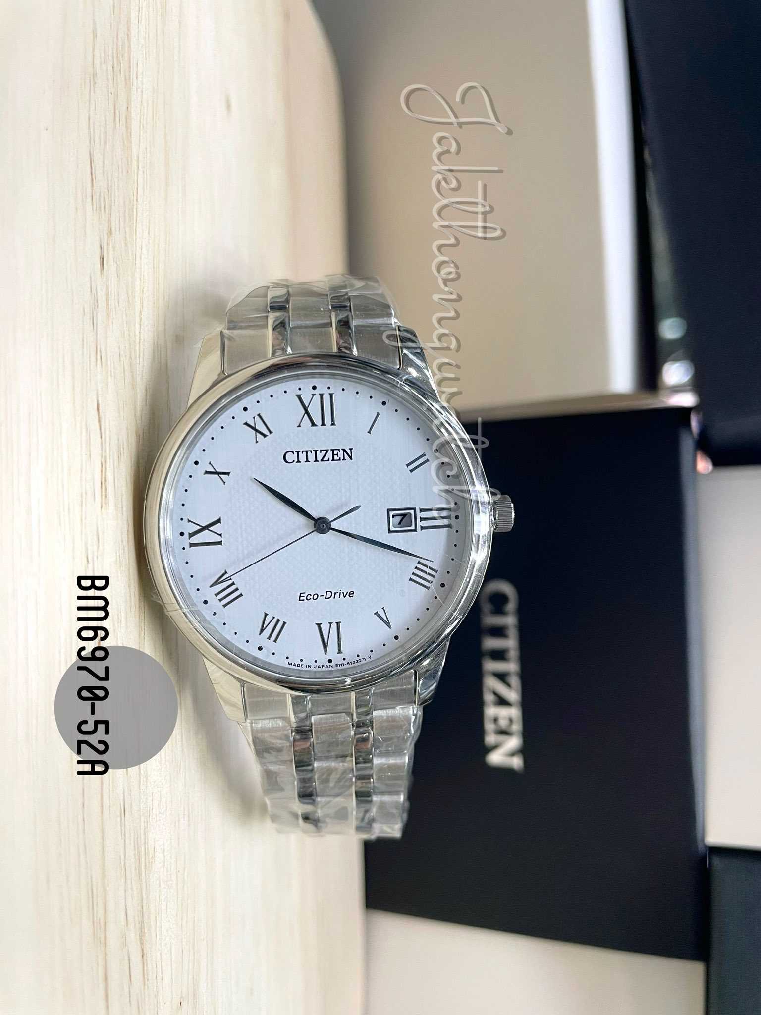 CITIZEN Eco-Drive นาฬิกาข้อมือผู้ชาย ระบบใช้แสง รุ่น BM6970-52A