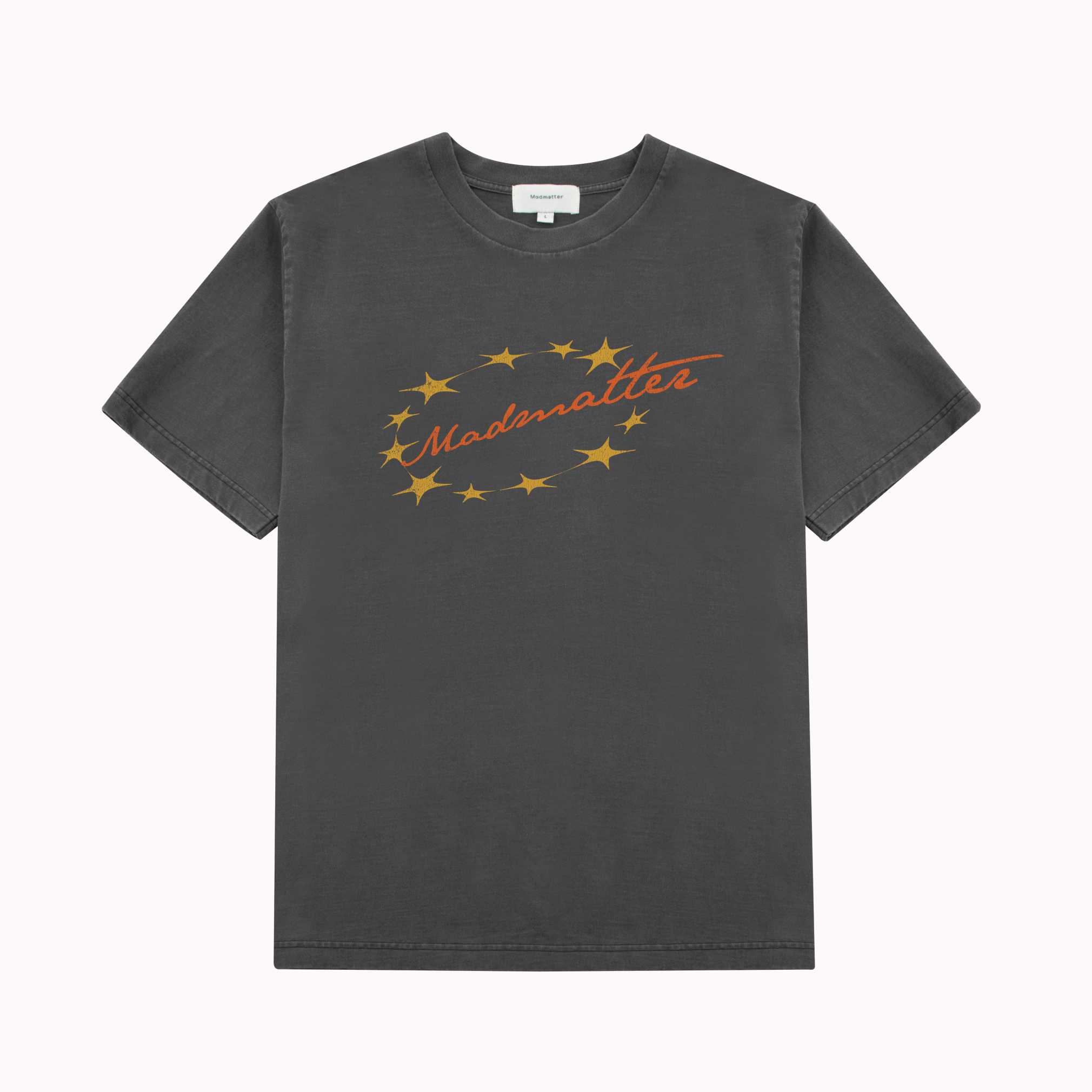Orbit Script Tee Washed Black