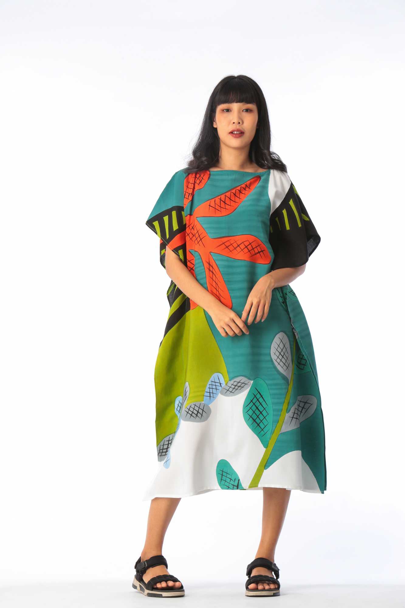 (Pre-order)  Kaftan Cotton Rayon Hand Paint คาฟทานคอตต้อนเรยอนแฮนด์เพ้นท์ Small Size