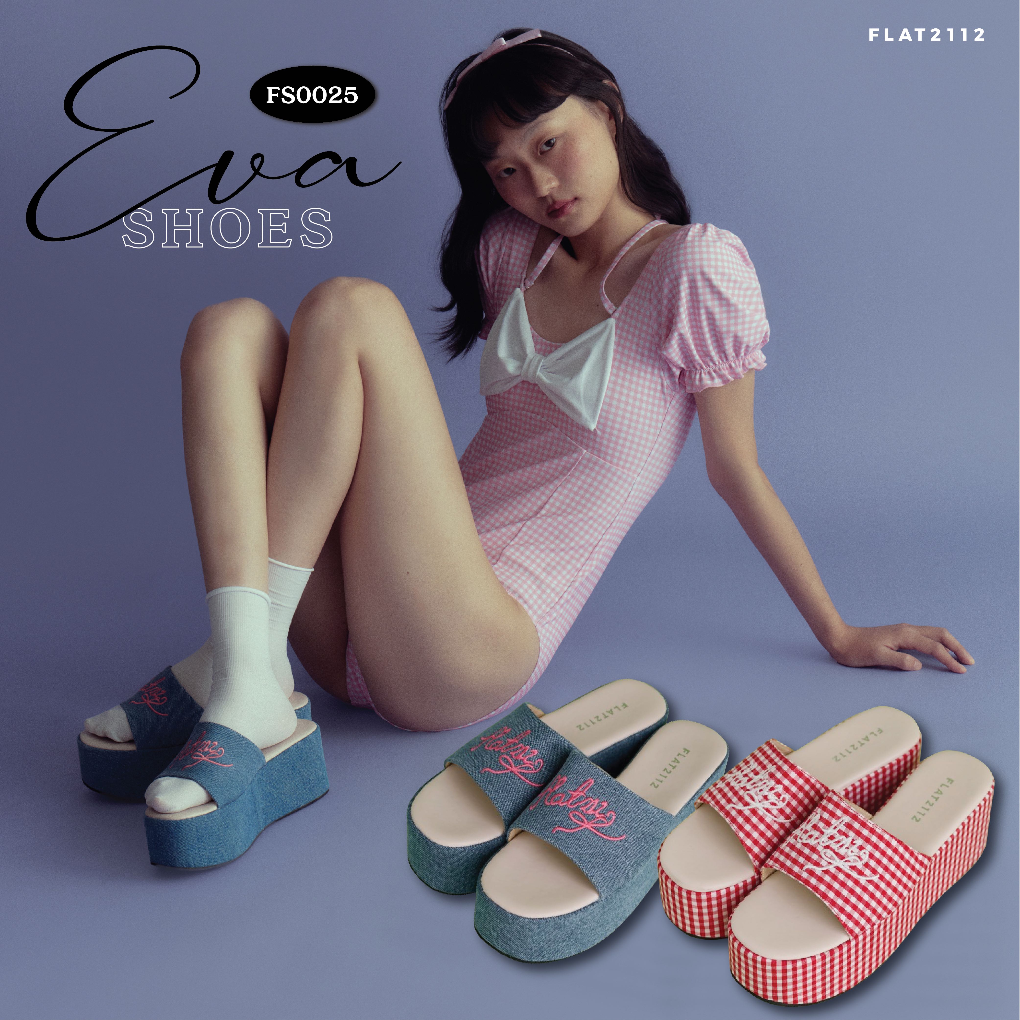 FLAT2112 FS0025 : EVA SHOES รองเท้าส้นตึก