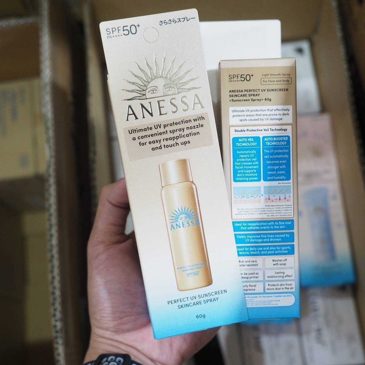  สเปรย์​กันแดดอเนสซ่า   Anessa Perfect UV Spray Sunscreen Aqua Booster 60 ml(สเปรย์)