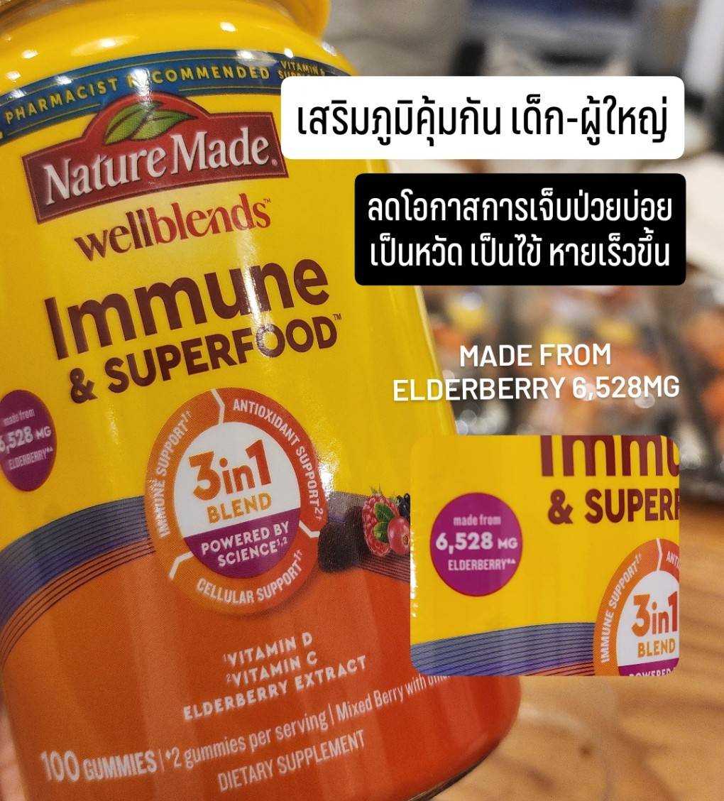 EXP 05/26 Nature Made Wellblends Immune Superfood Gummy, 100 Gummies