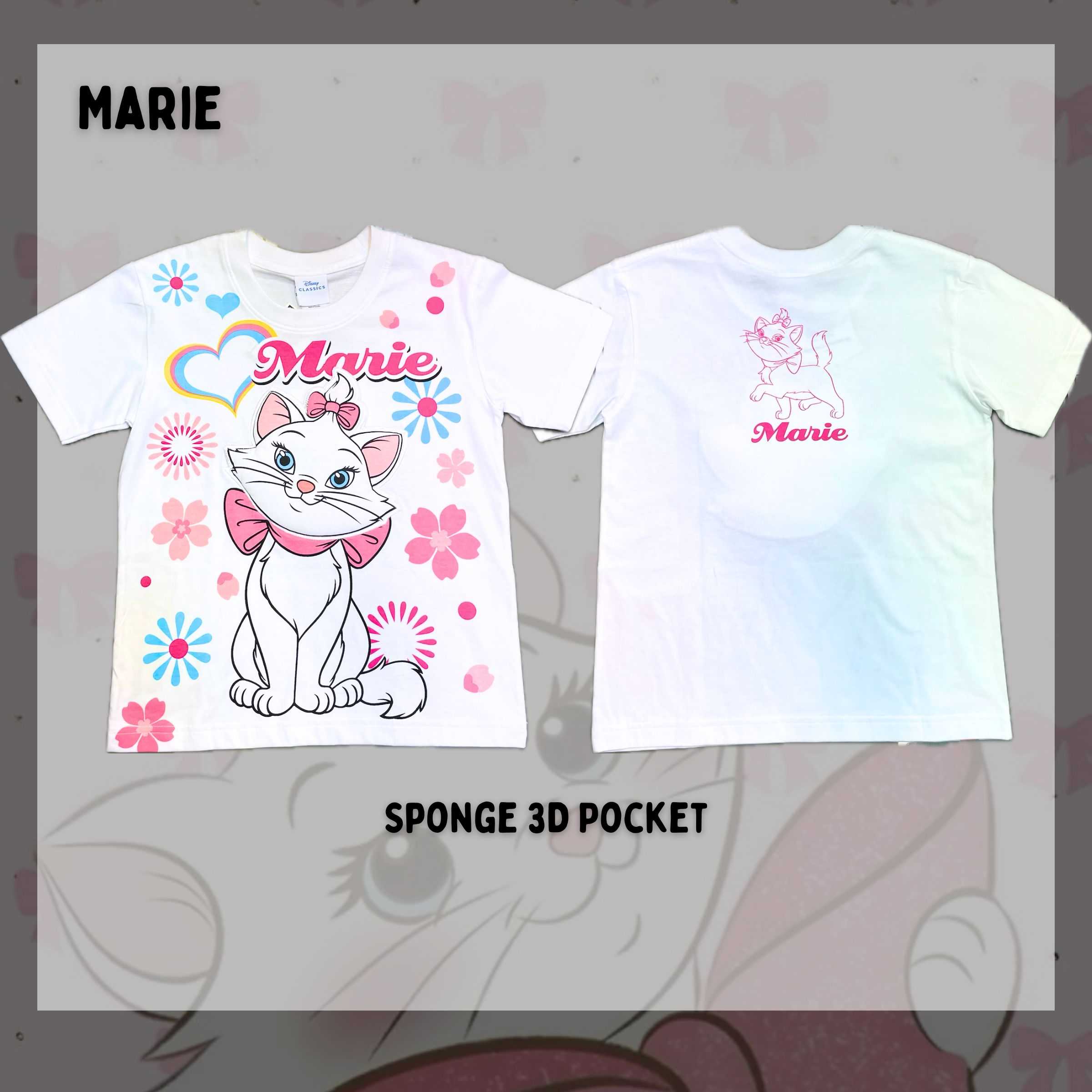 Marie Flower Pocket 3D T-shirt White Size M