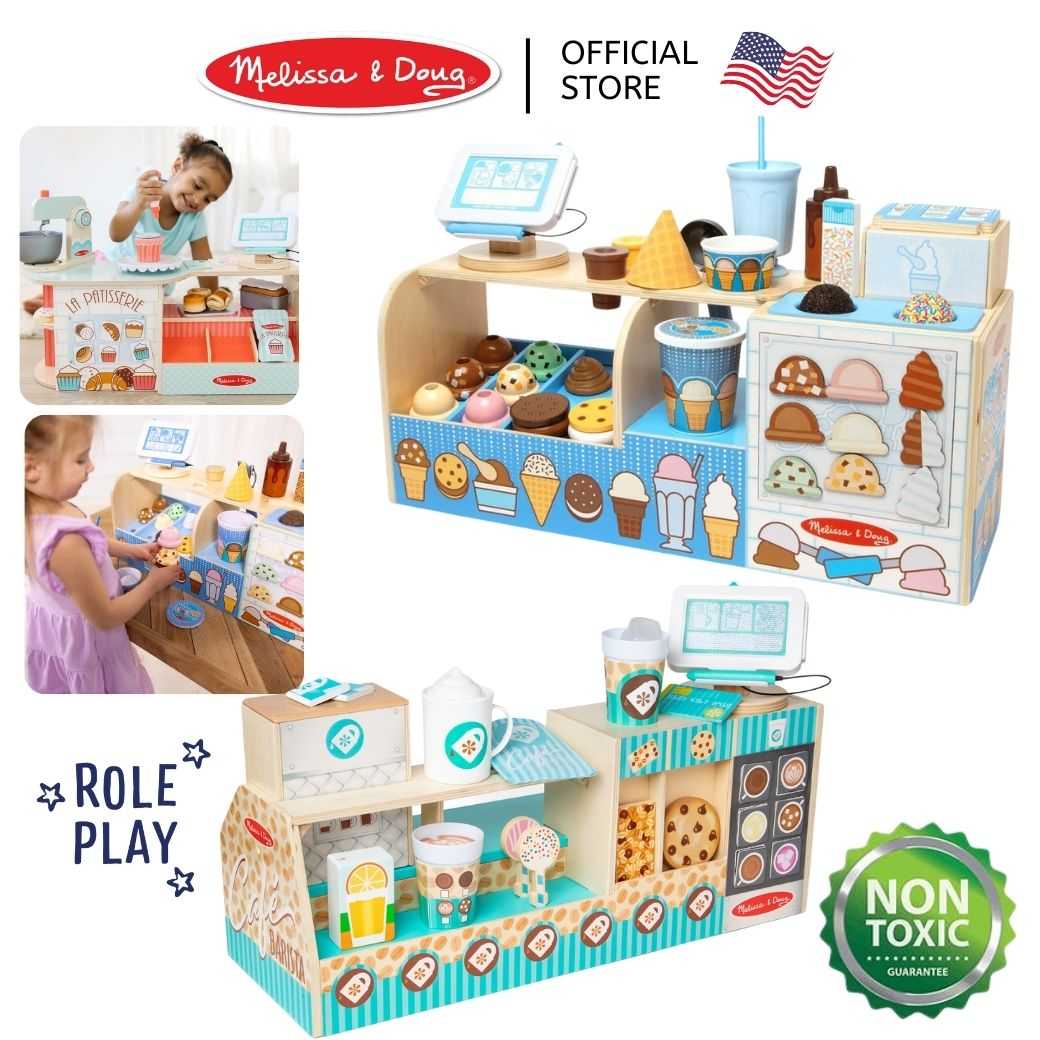 (ของแท้ USA) เคาเตอร์กาแฟไม้ขนาดใหญ่ กว้าง2ฟุต อุปกรณ์เยอะมาก Deluxe Cafe Barista Ice Cream Counter