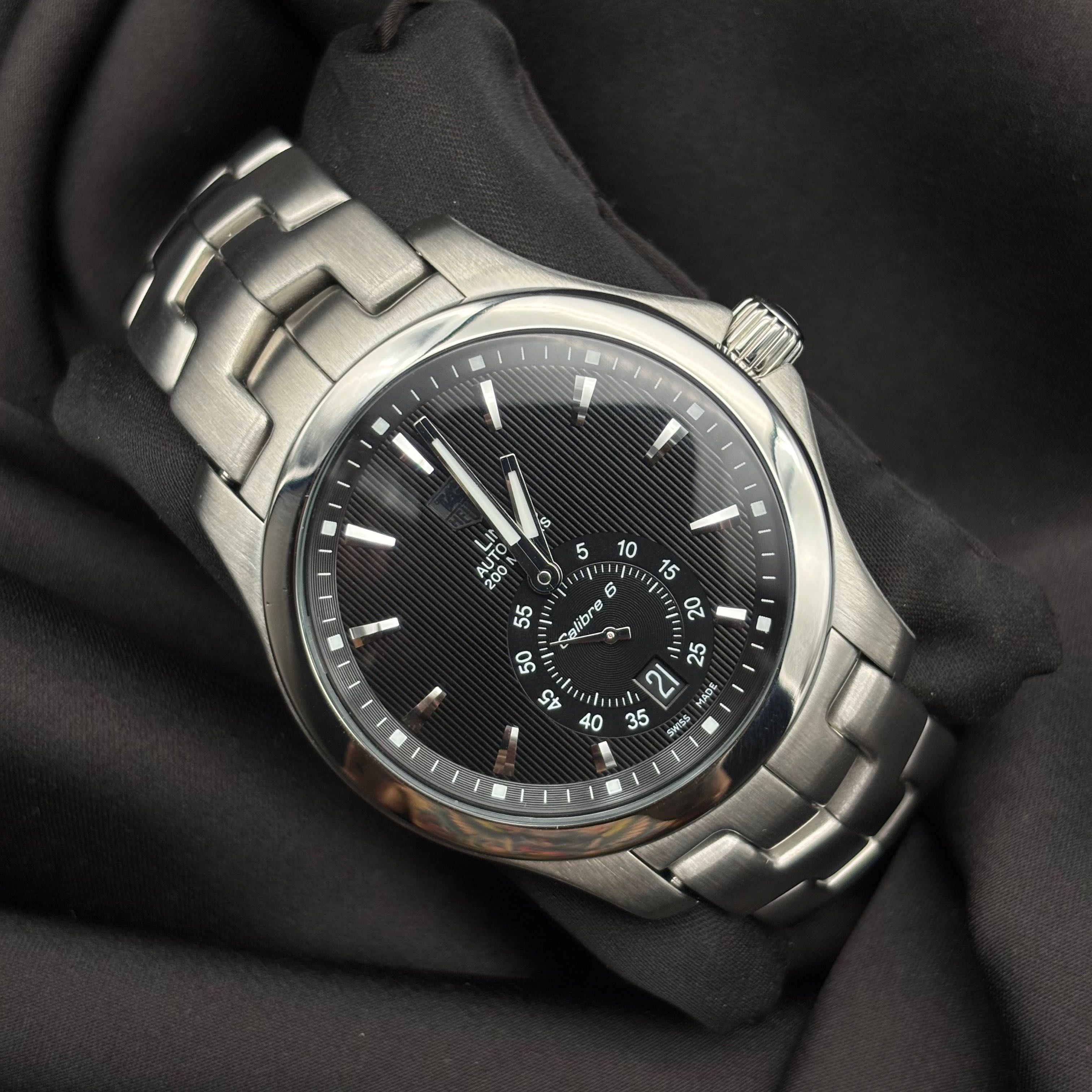 Tag Heuer King Link G3 ขอบเรียบ ลูกฟูก Auto หลังเปลือย