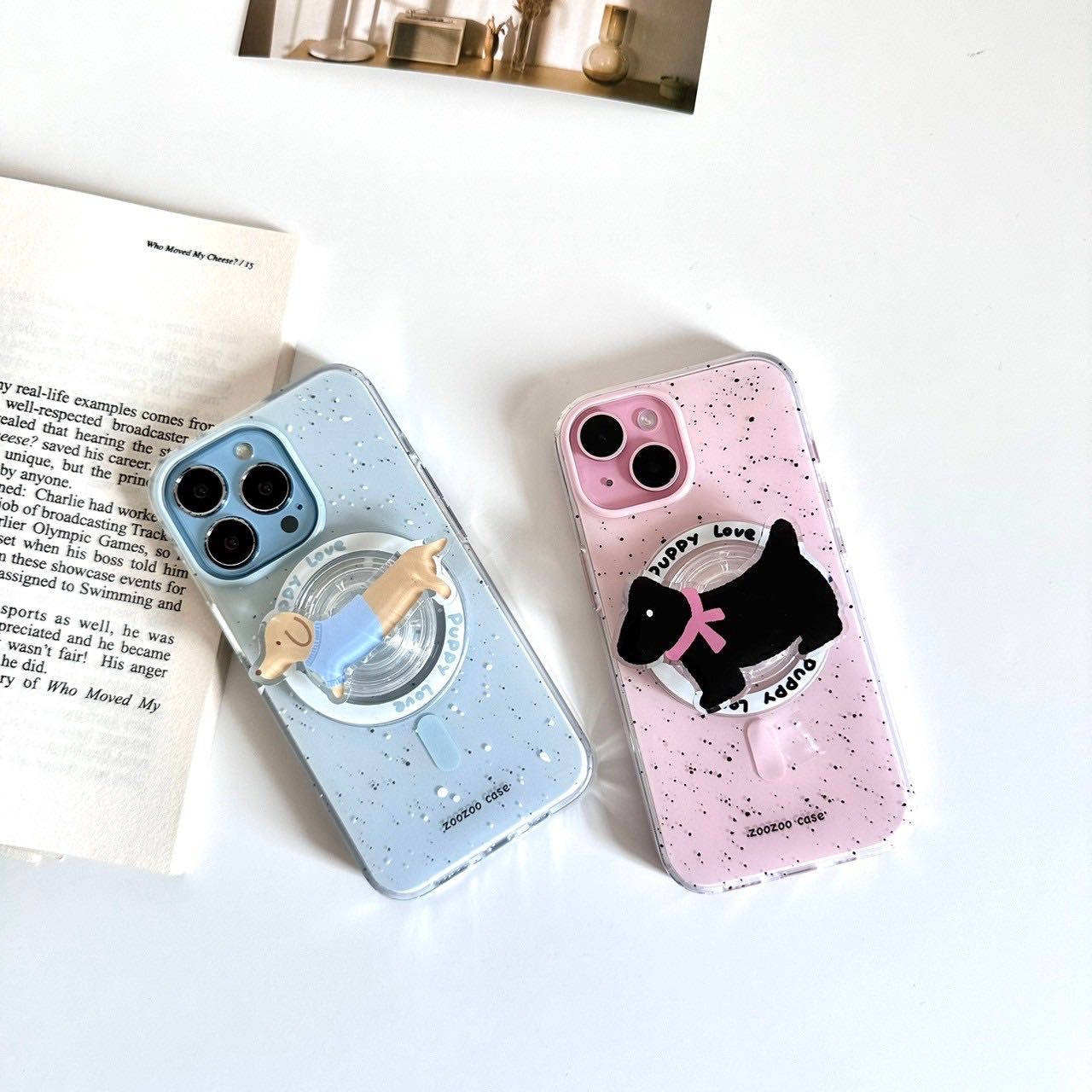 สอบถามก่อนกดสั่ง เคสหมา เคสคู่ ชาร์จแบต holder griptok ไอริง magnetic เคสไอโฟน เคสiPhone ใส ลายจุด