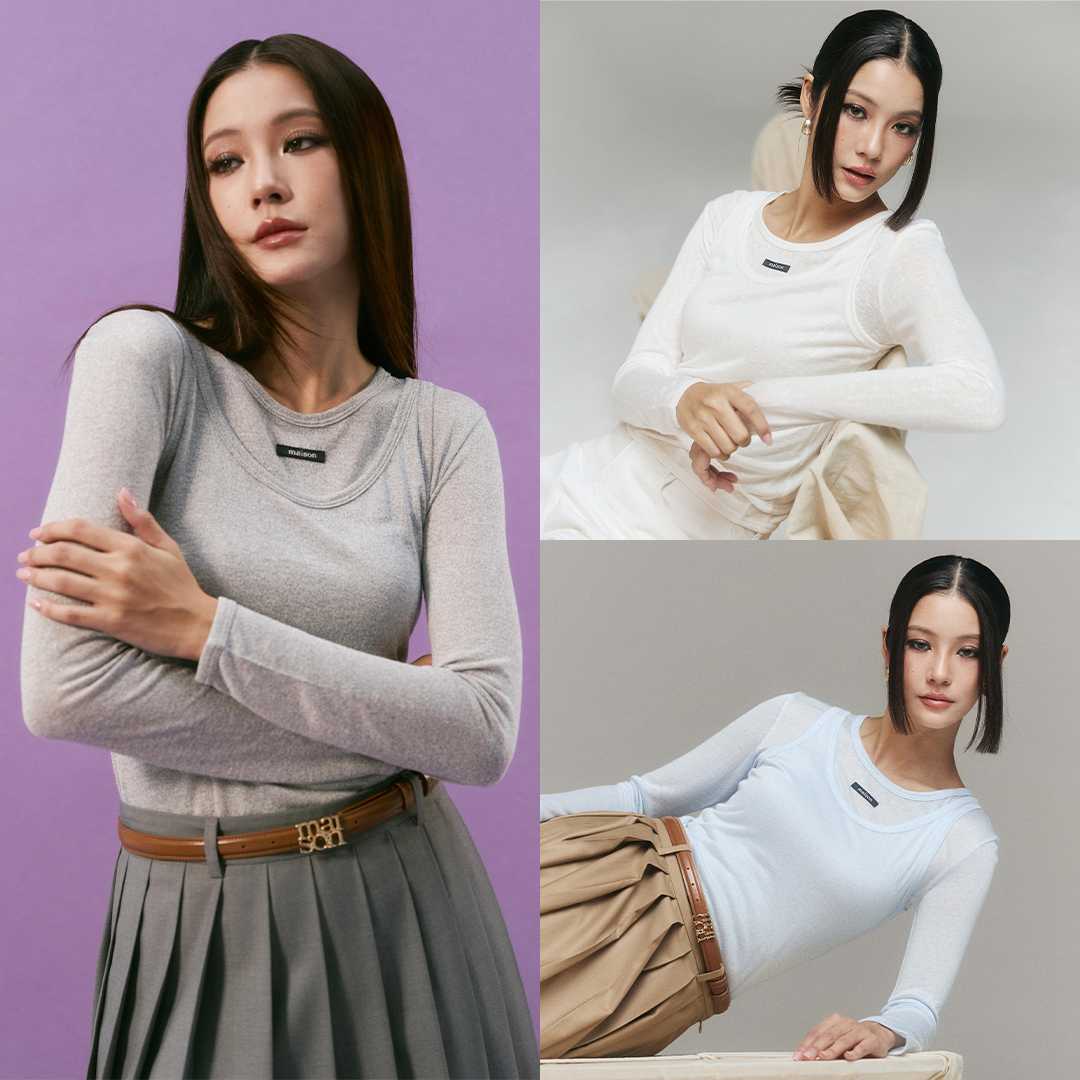 maison KEEPS | Overlay Long Sleeve Top | เสื้อแขนยาวเลเยอร์ชั้นใส่แยกชิ้นได้