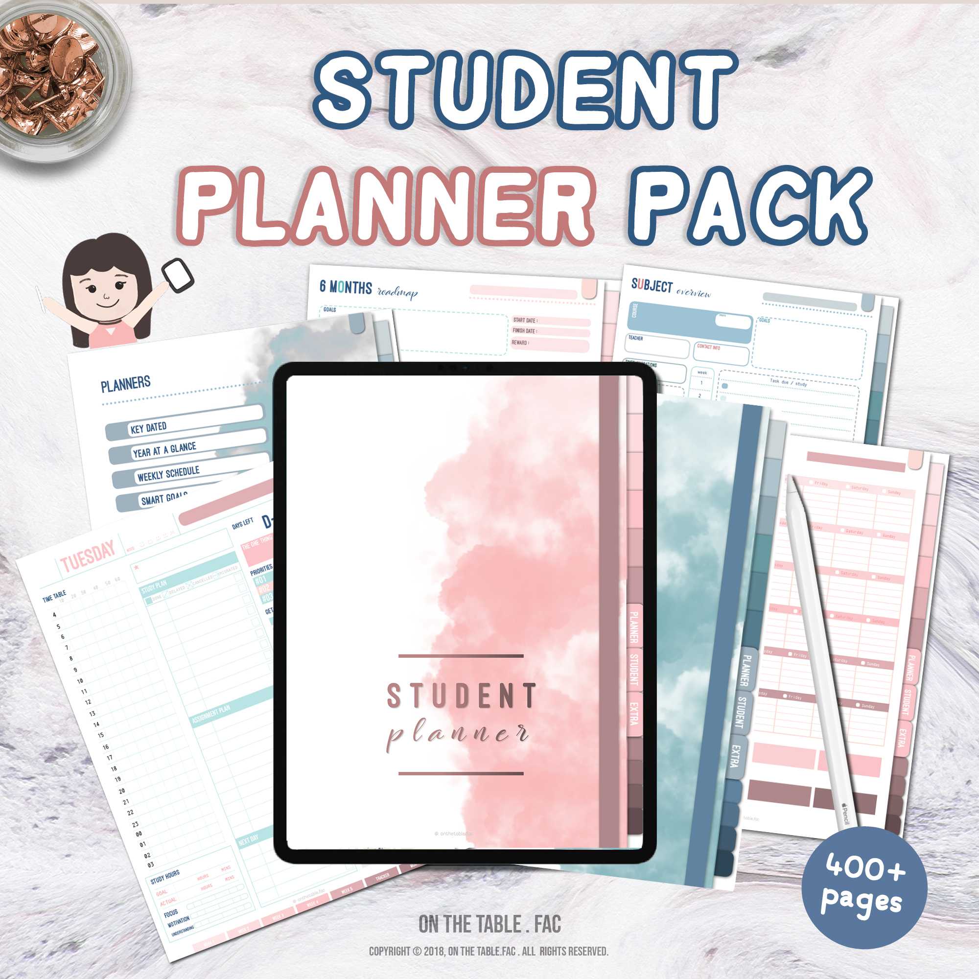 Student Planner 6 months undated | แพลนเนอร์สำหรับนักเรียน นักศึกษา
