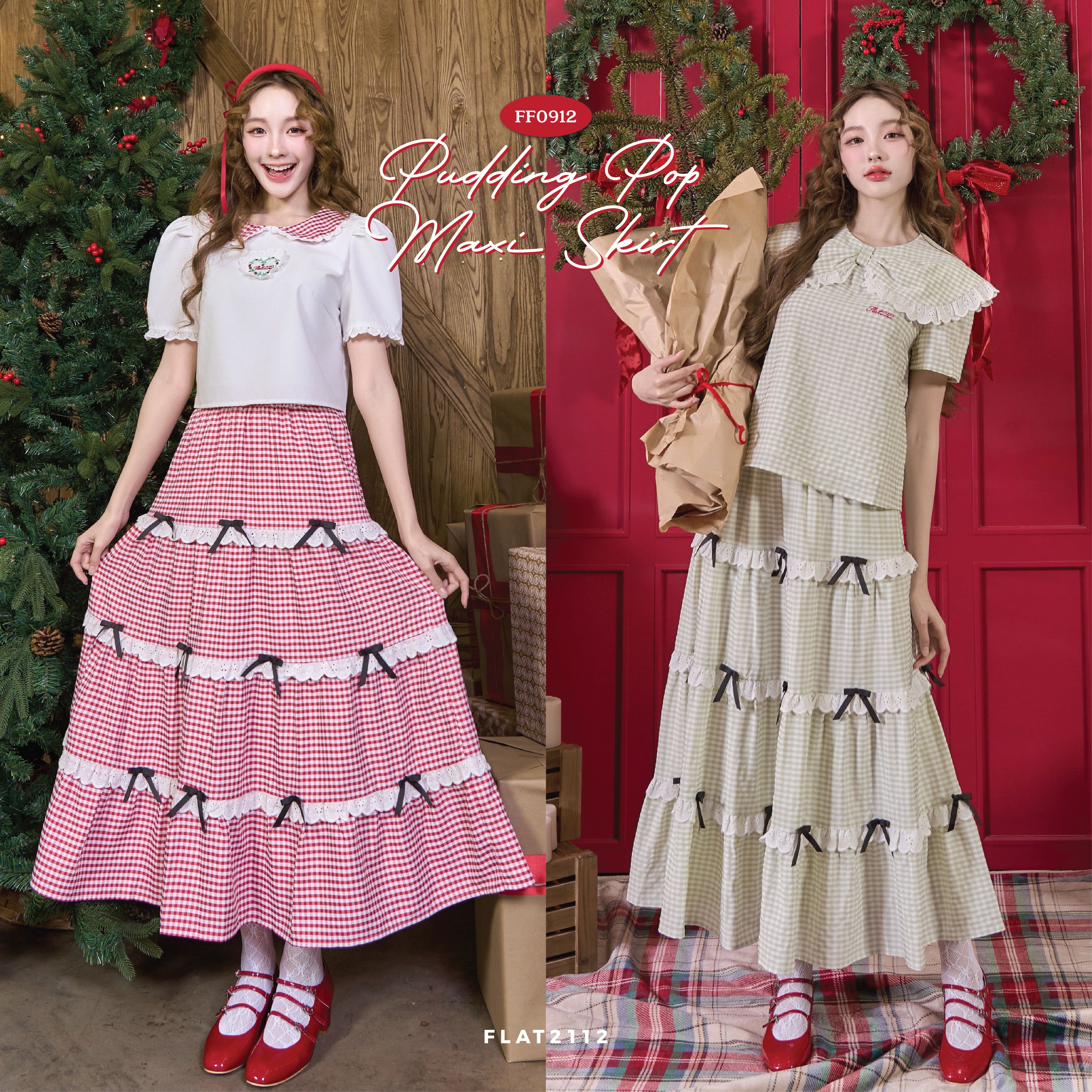FLAT2112 FF0912 : PUDDING POP MAXI SKIRT
