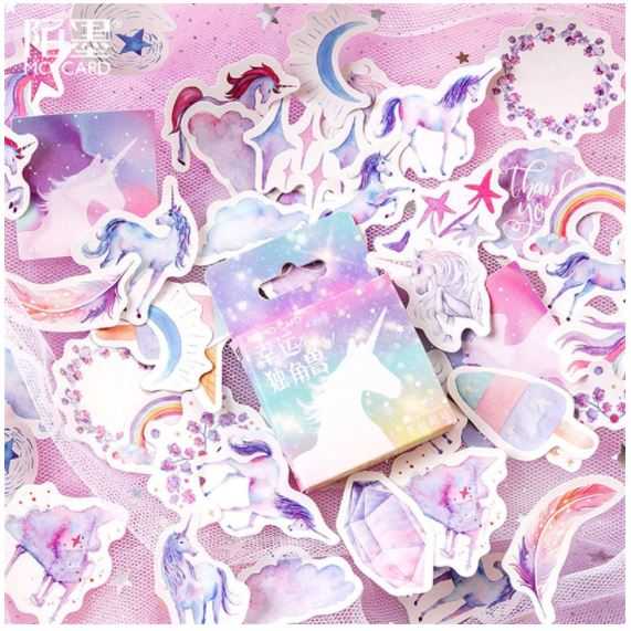 สติ๊กเกอร์ไดคัทแบบกล่อง Unicorn