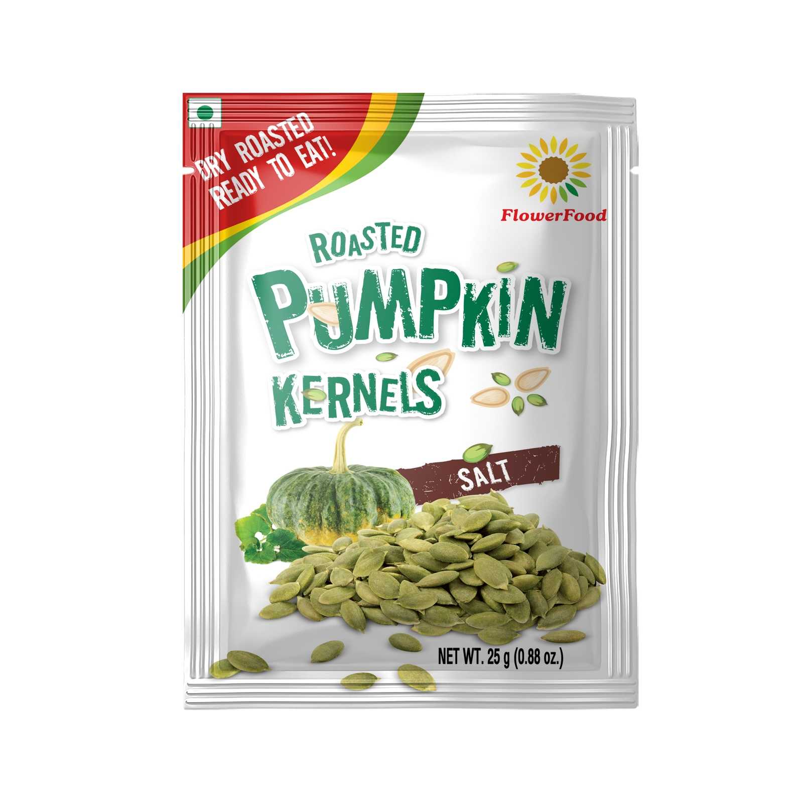 เมล็ดฟักทองอบเกลือ 25 กรัม 1 แพ็ค 5 ซอง