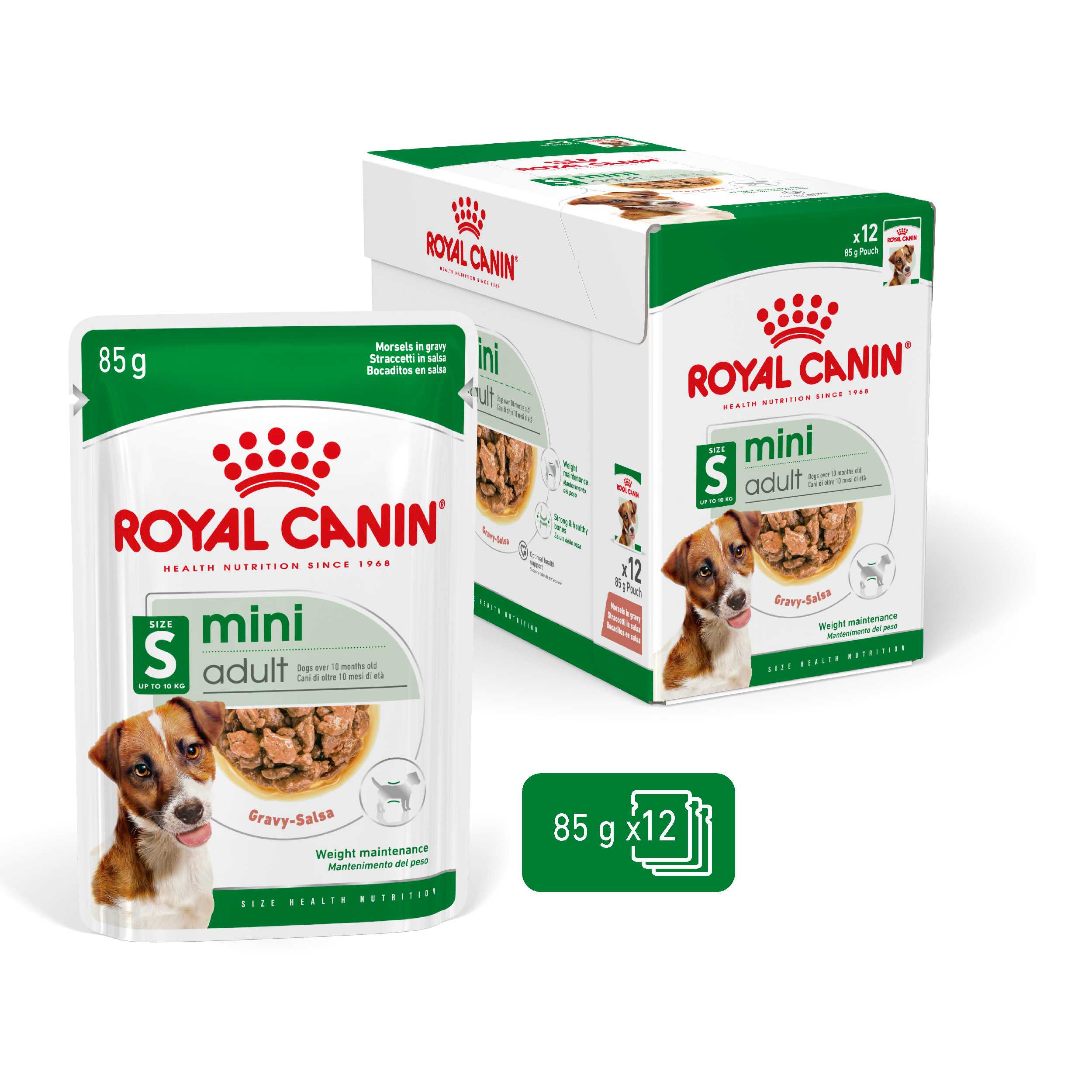 Royal canin Mini adult wet 85gx12 ซอง อาหารเปียกสุนัขโตพันธุ์เล็กอายุ 10 เดือน -8 ปี