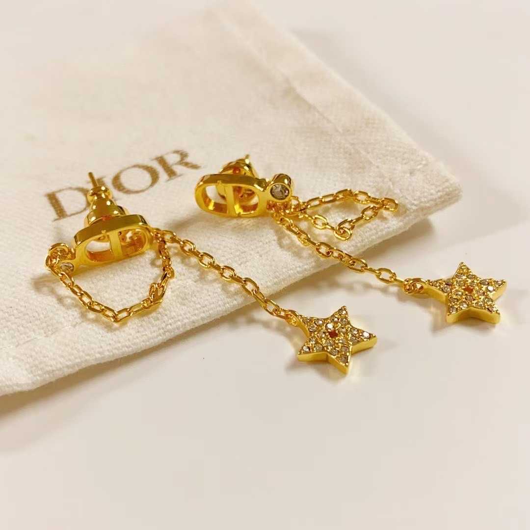 DIOR STAR DANGLE EARRINGS