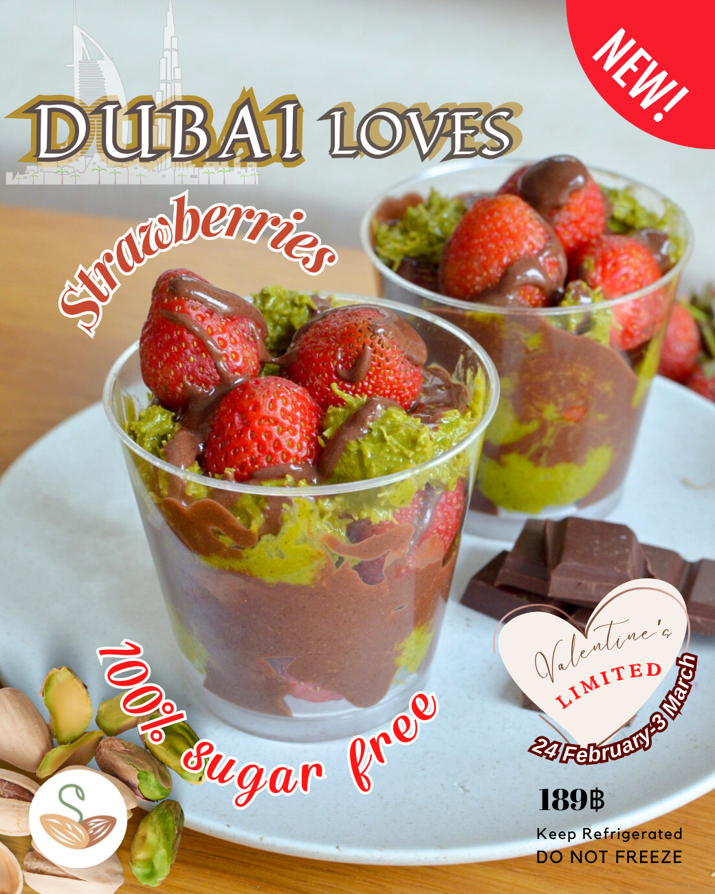 SPS - Dubai loves strawberry ช็อกโกแลตดูไบ สตรอวเบอร์รี่สด