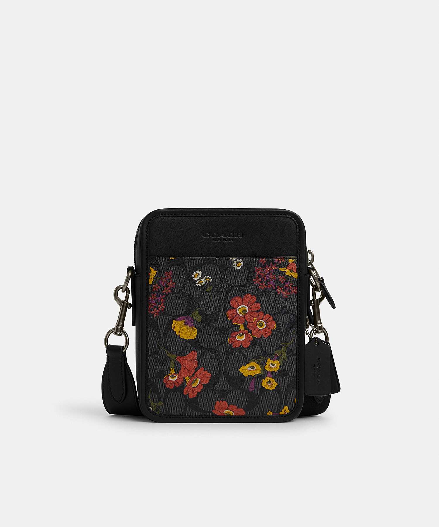 COACH SULLIVAN CROSSBODY IN SIGNATURE CANVAS WITH FLORAL PRINT CR311 QBA5F