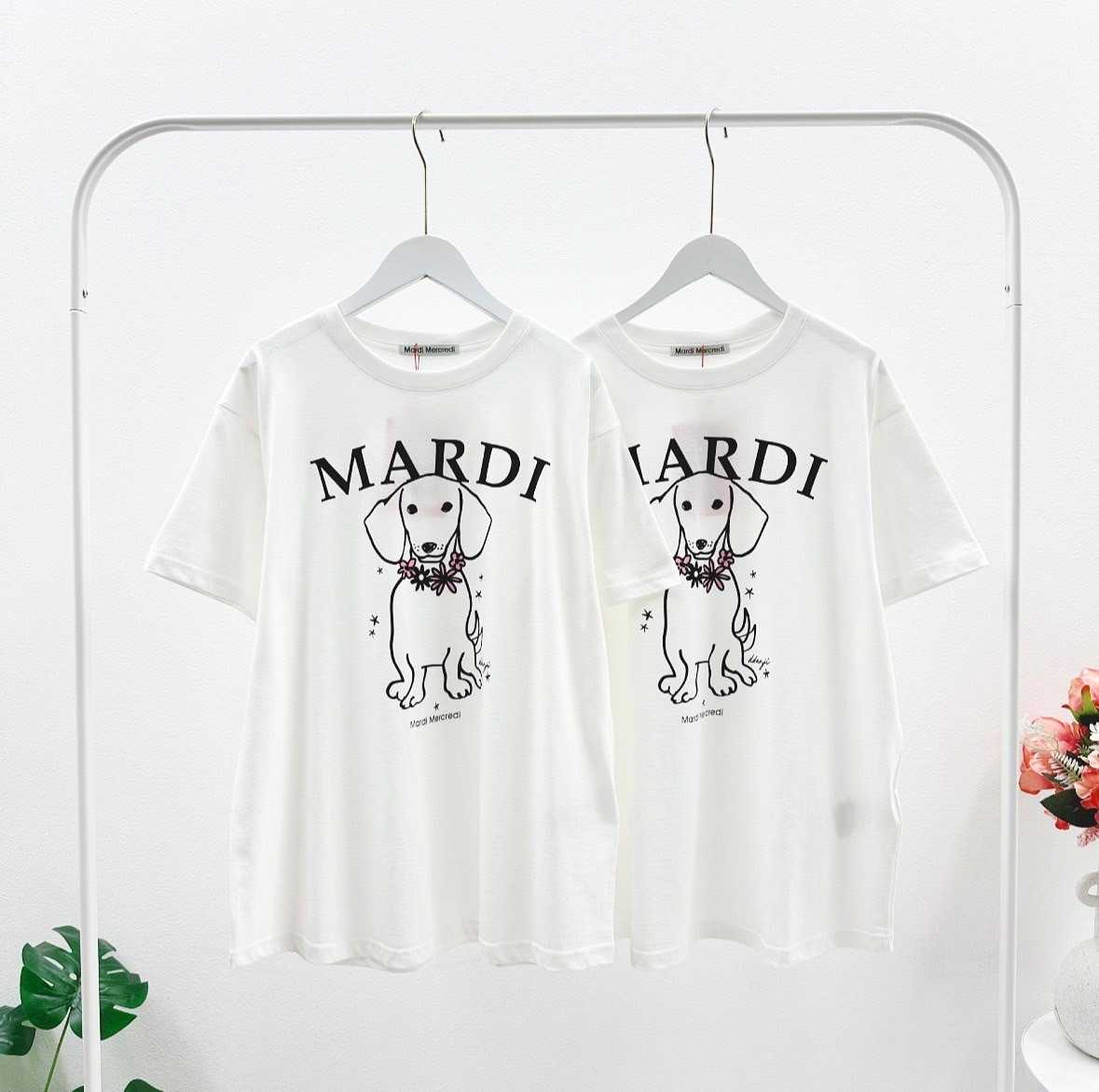 พร้อมส่ง Mardi DDanji Flower T-Shirt ( Ivory Pink )