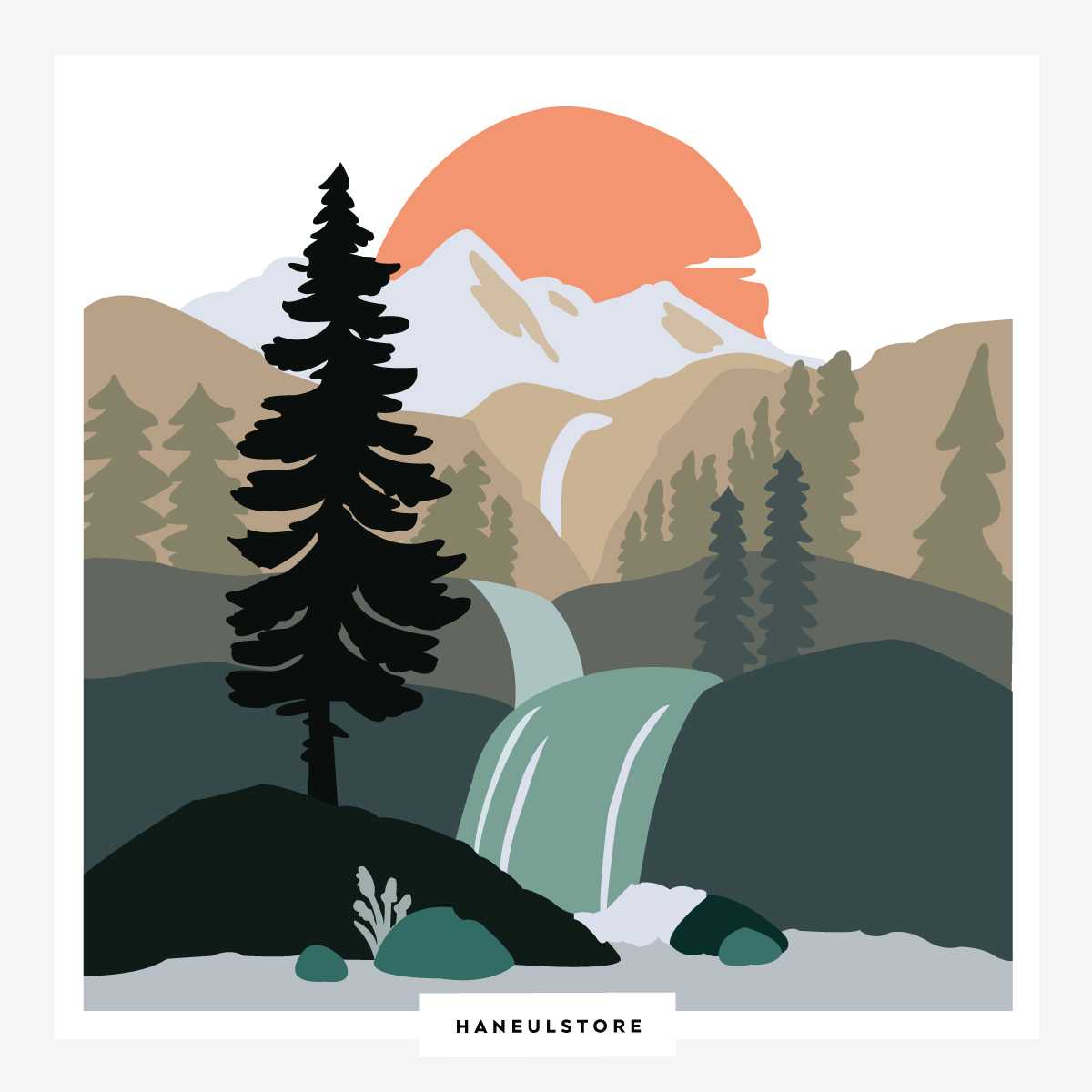 Mountains | Size : 20x20 cm