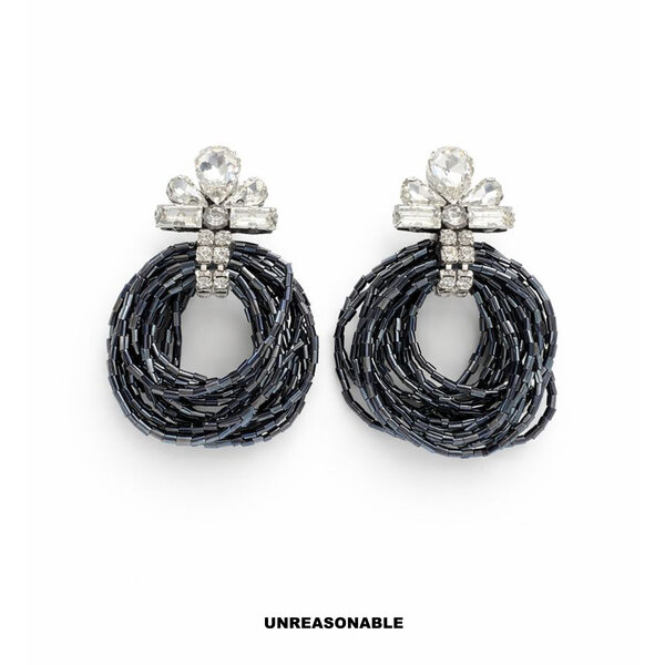 Midnight Orbit Earrings สีดำ UA0584-02 Unreasonable Accessories