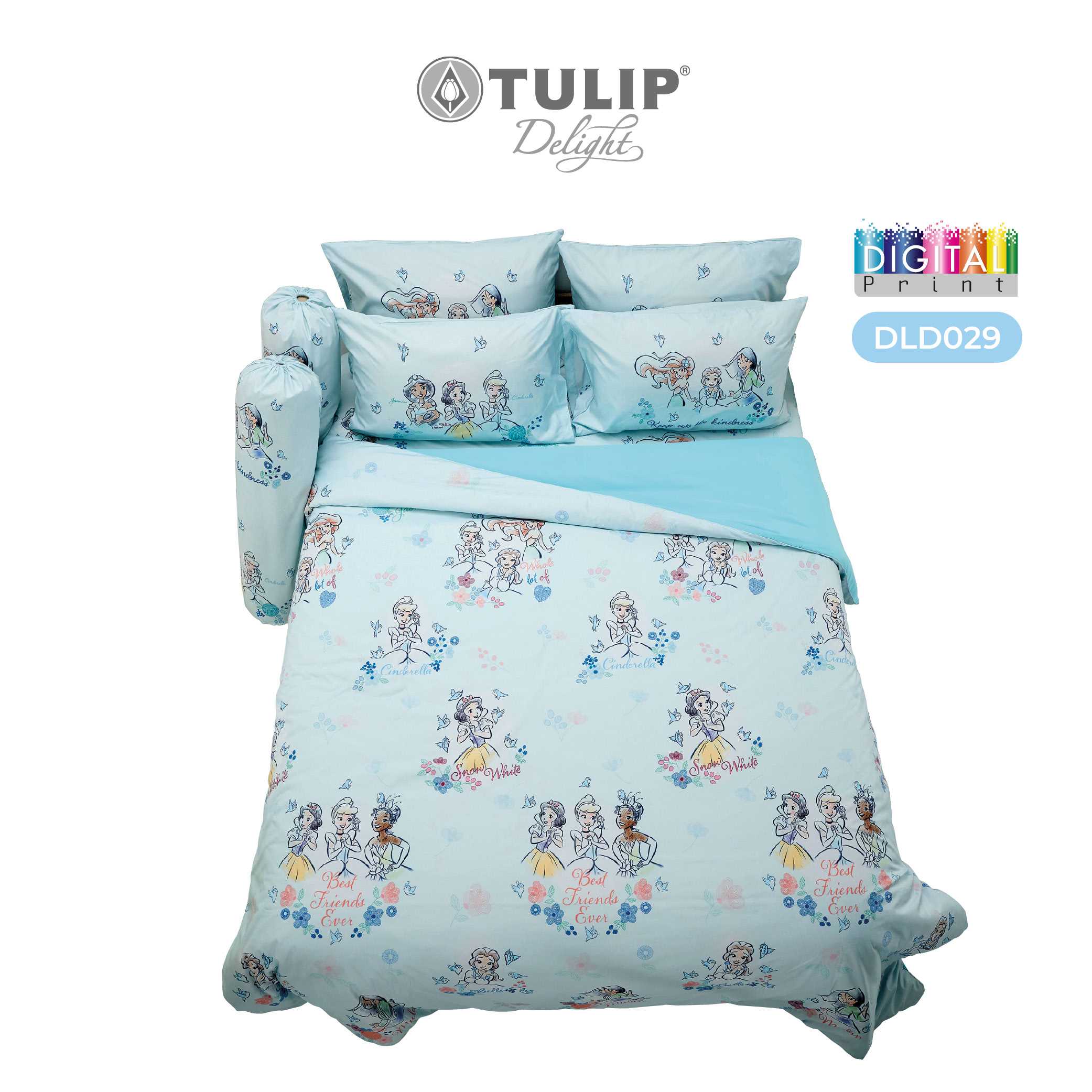 [NEW] ชุดเครื่องนอนทิวลิปดีไลท์ดิจิตอลปริ้นท์ DLD029  Princess