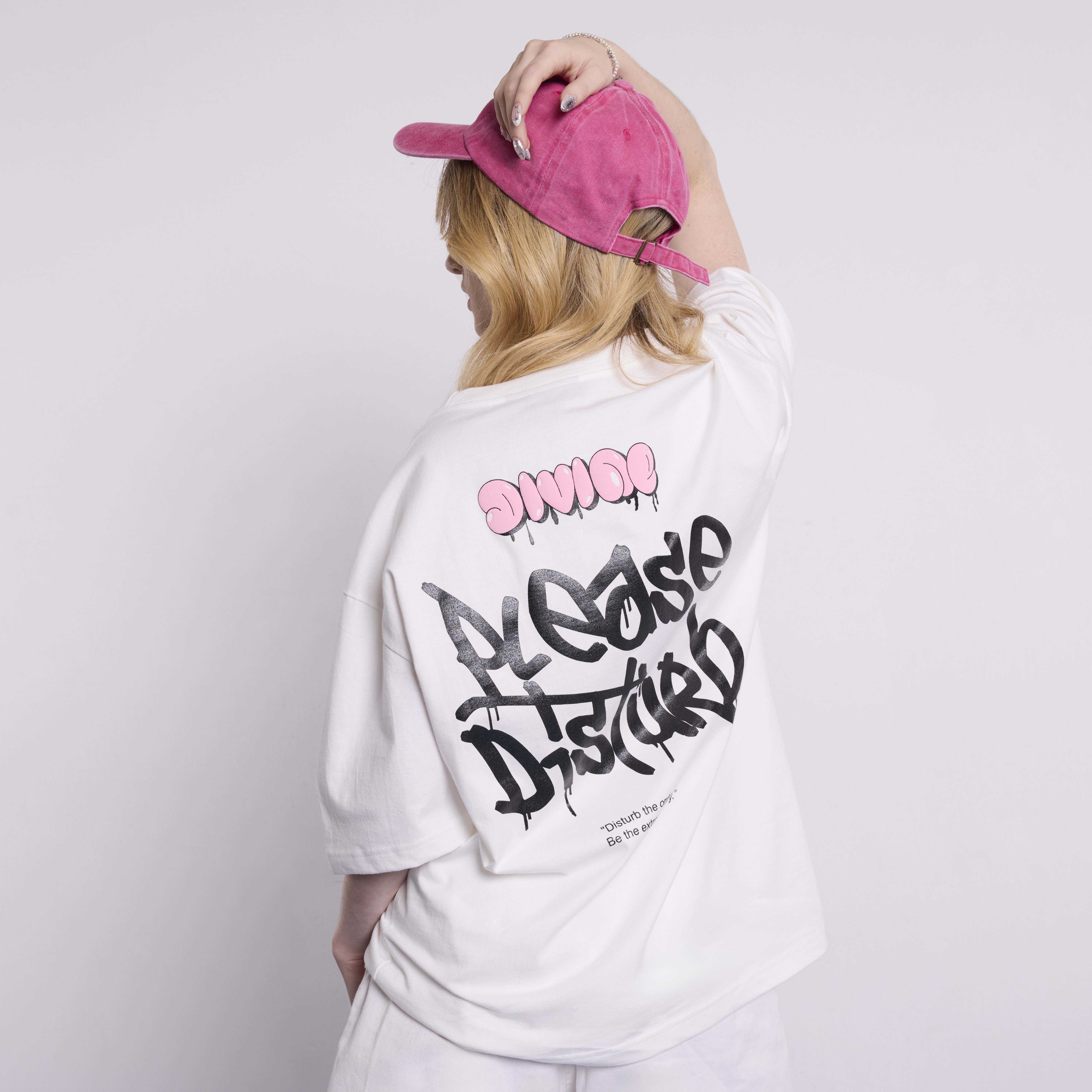 PLEASE DISTURB OVERSIZED T-SHIRT (OFF WHITE)