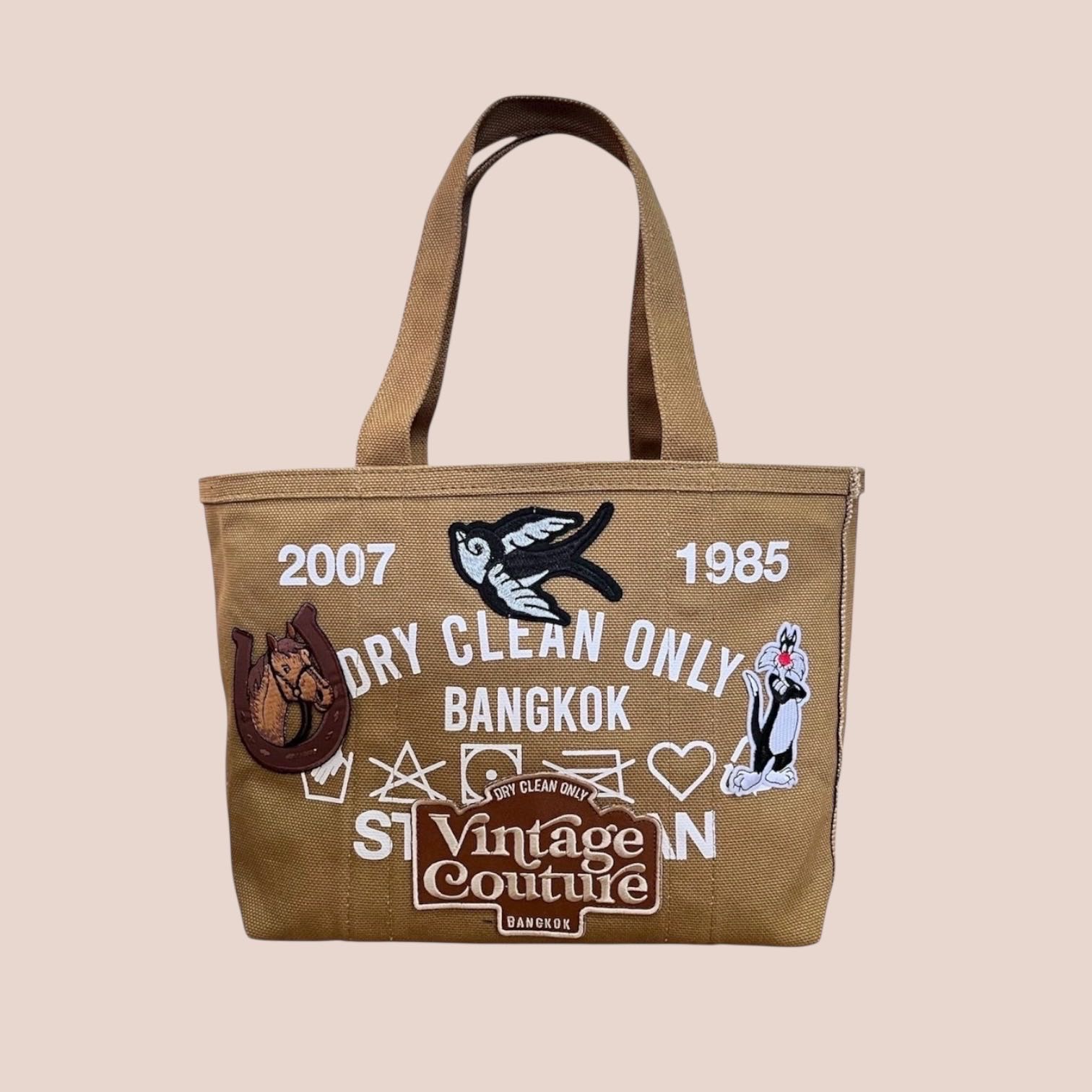 MINI TOTE PATCH ( BROWN )