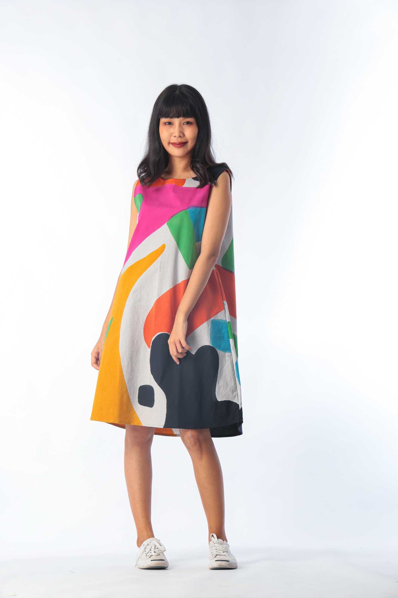 (Pre-order)Linen Cotton Short Dress For Summer Beach Vacation