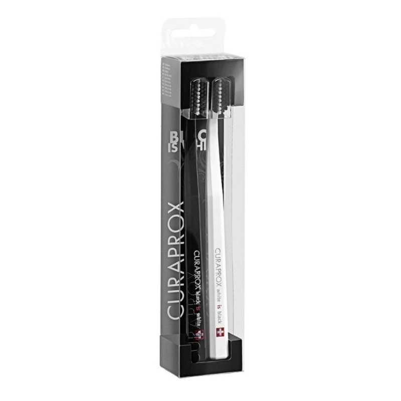 แปรงสีฟันทั่วไป CURAPROX Black Is White Toothbrushes Duo