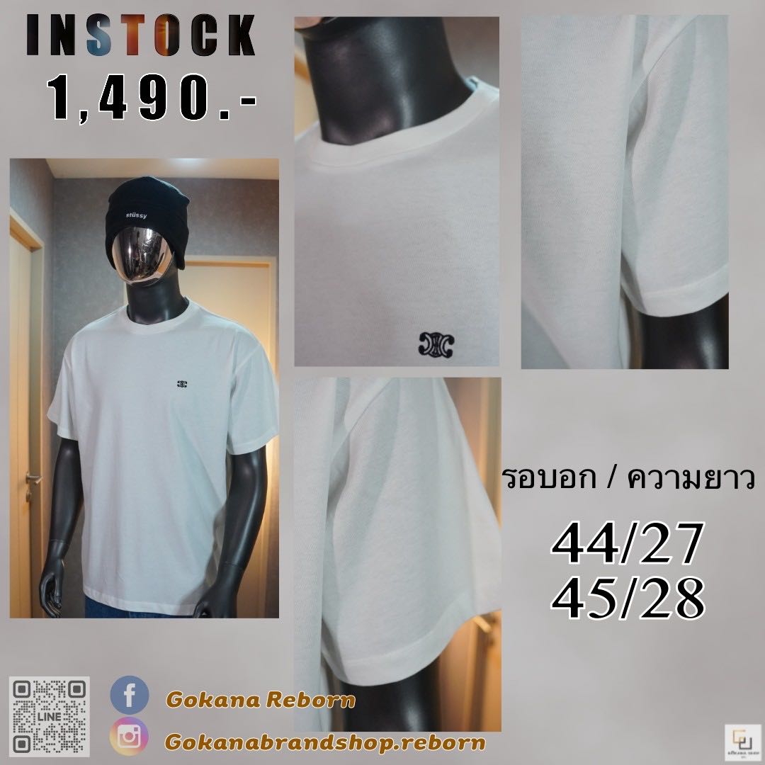 (พร้อมส่ง ) Celin Mini Logo ขาว