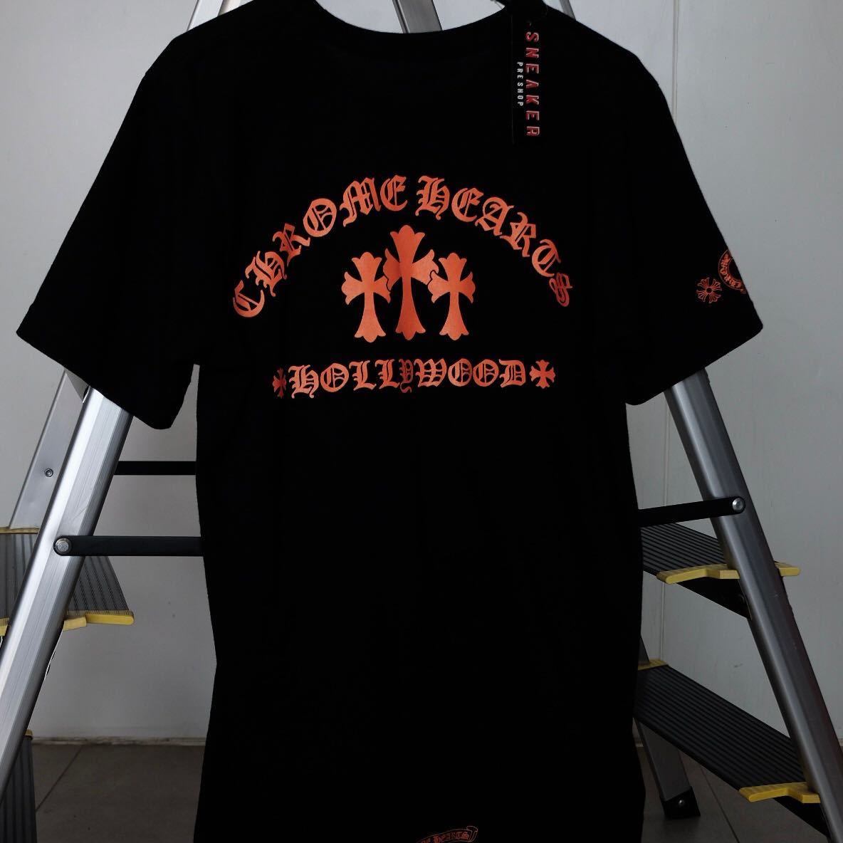 Chrome Hearts Triple Cross Hollywood Tee Black/Orange