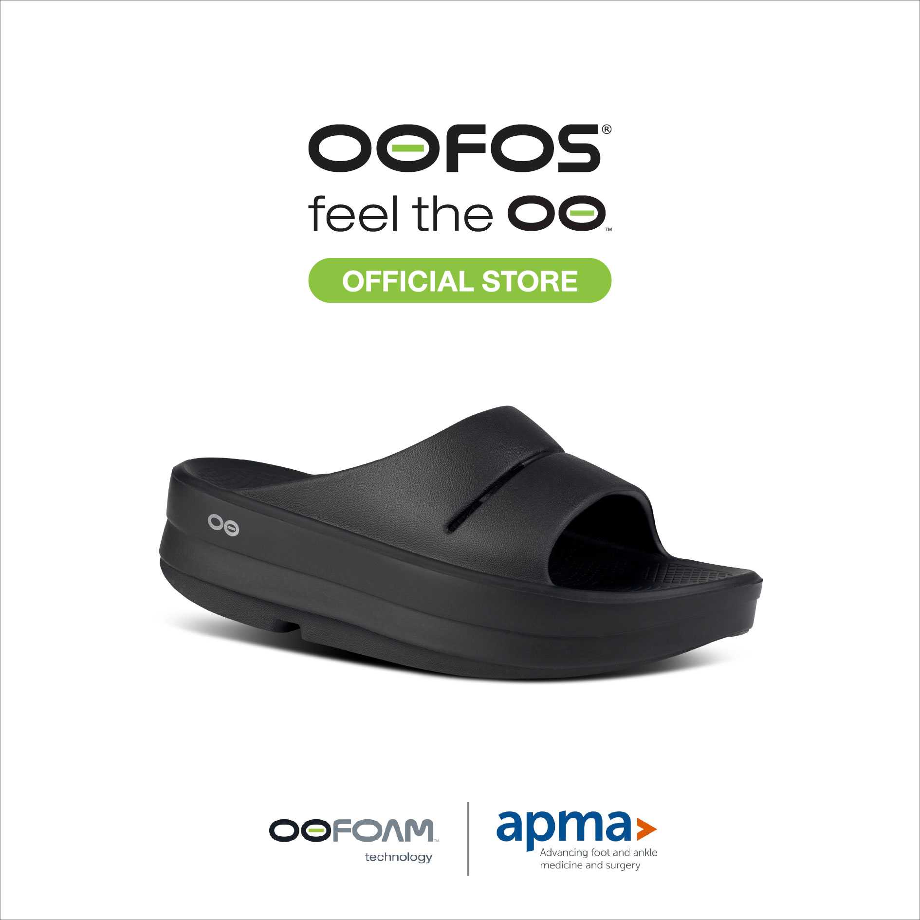 OOmega OOahh Black - รองเท้าเพื่อการฟื้นฟู