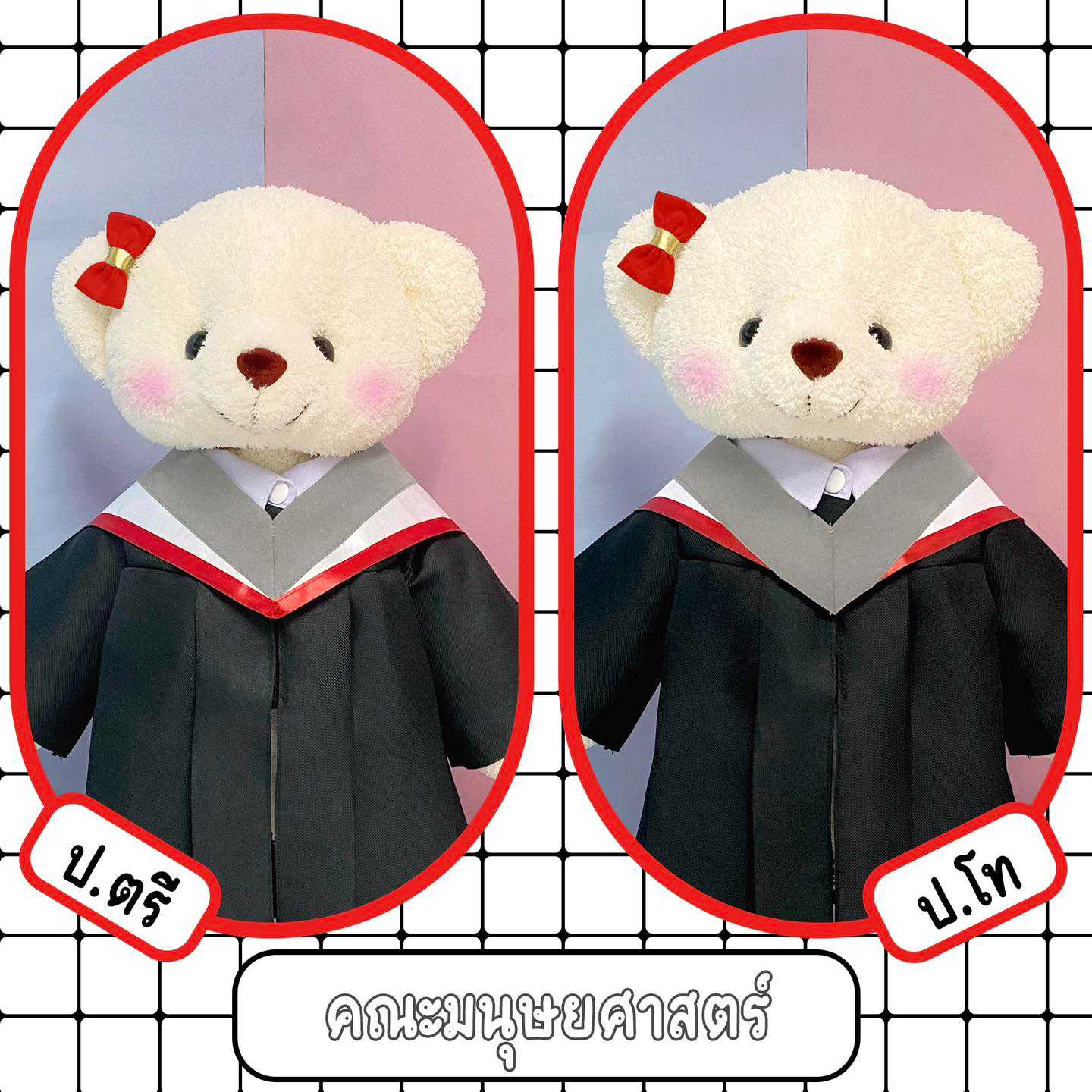 ตุ๊กตาหมีชุดครุย มศว คณะมนุษยศาสตร์