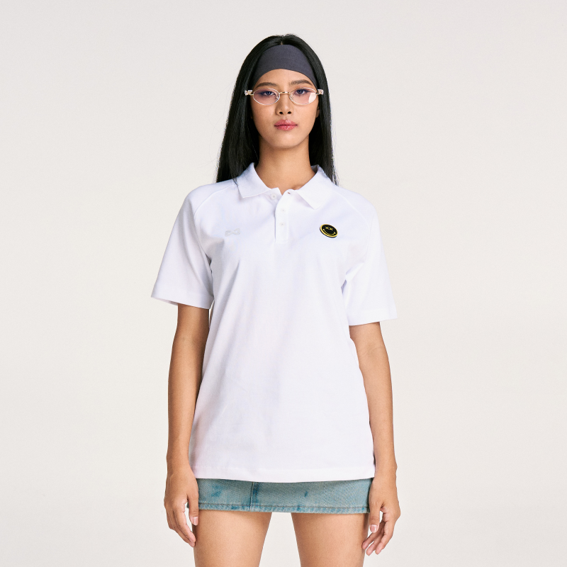 Warrix X Smiley World Patchplay Polo - White