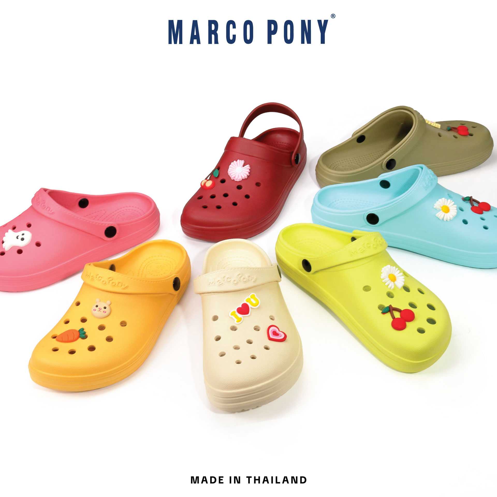 Marco Pony รุ่น MH9015 รองเท้าหัวโตผู้หญิง สีสันสดใส Size 36-40